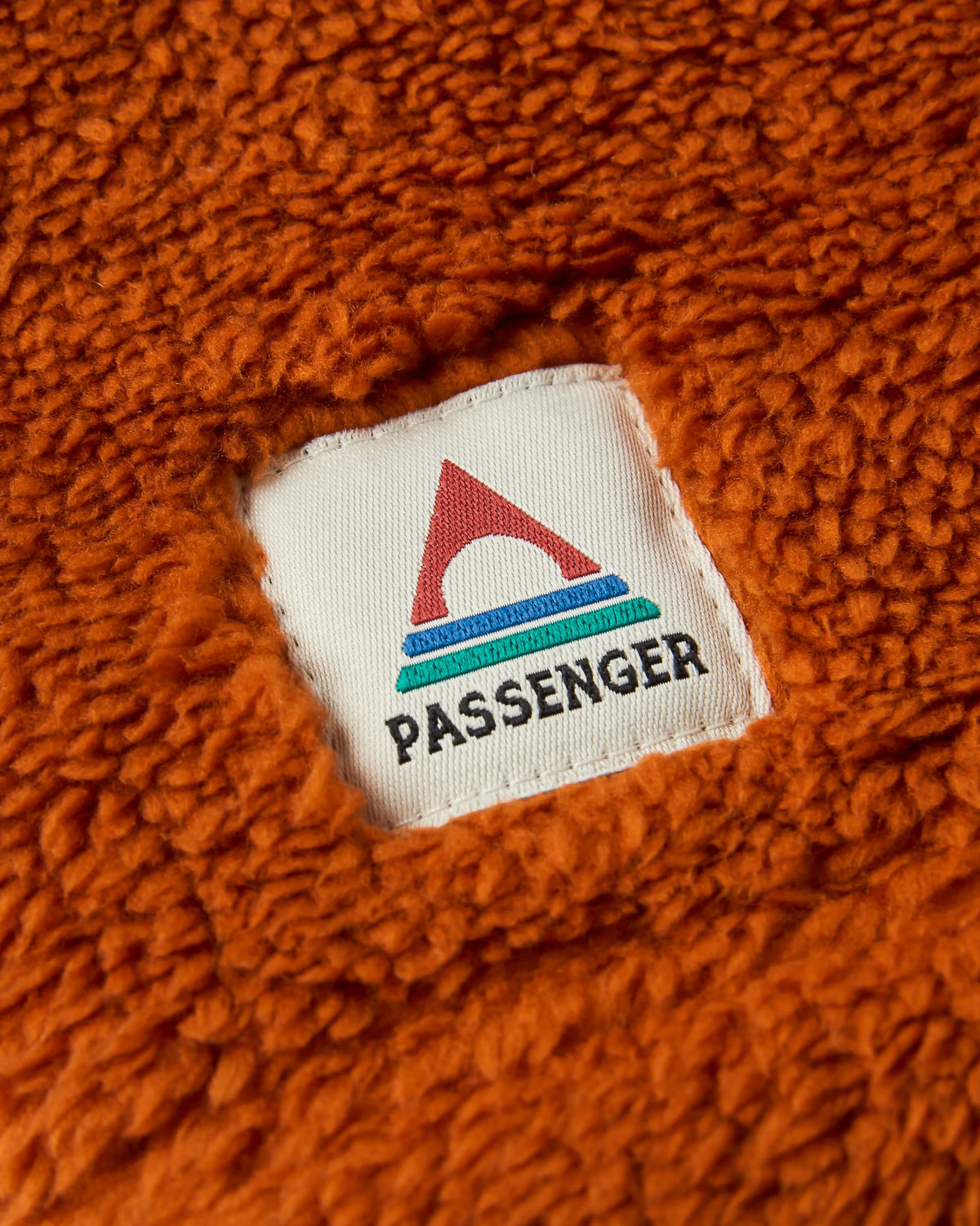 Ash Sherpa Fleece Snood - Sunset Orange - Flatlay