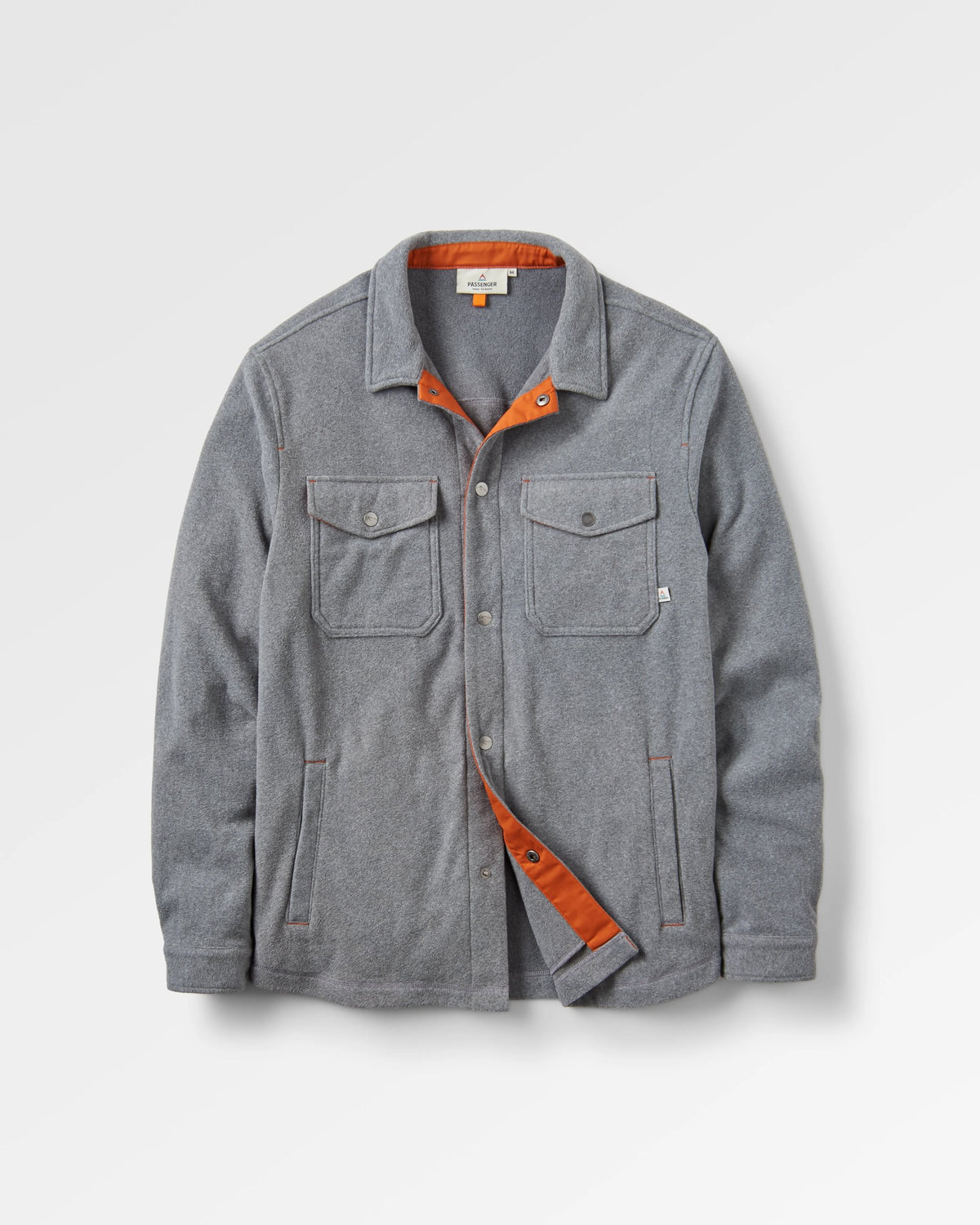 Maple Polar Fleece Shirt - Grey Marl 2 - Flatlay
