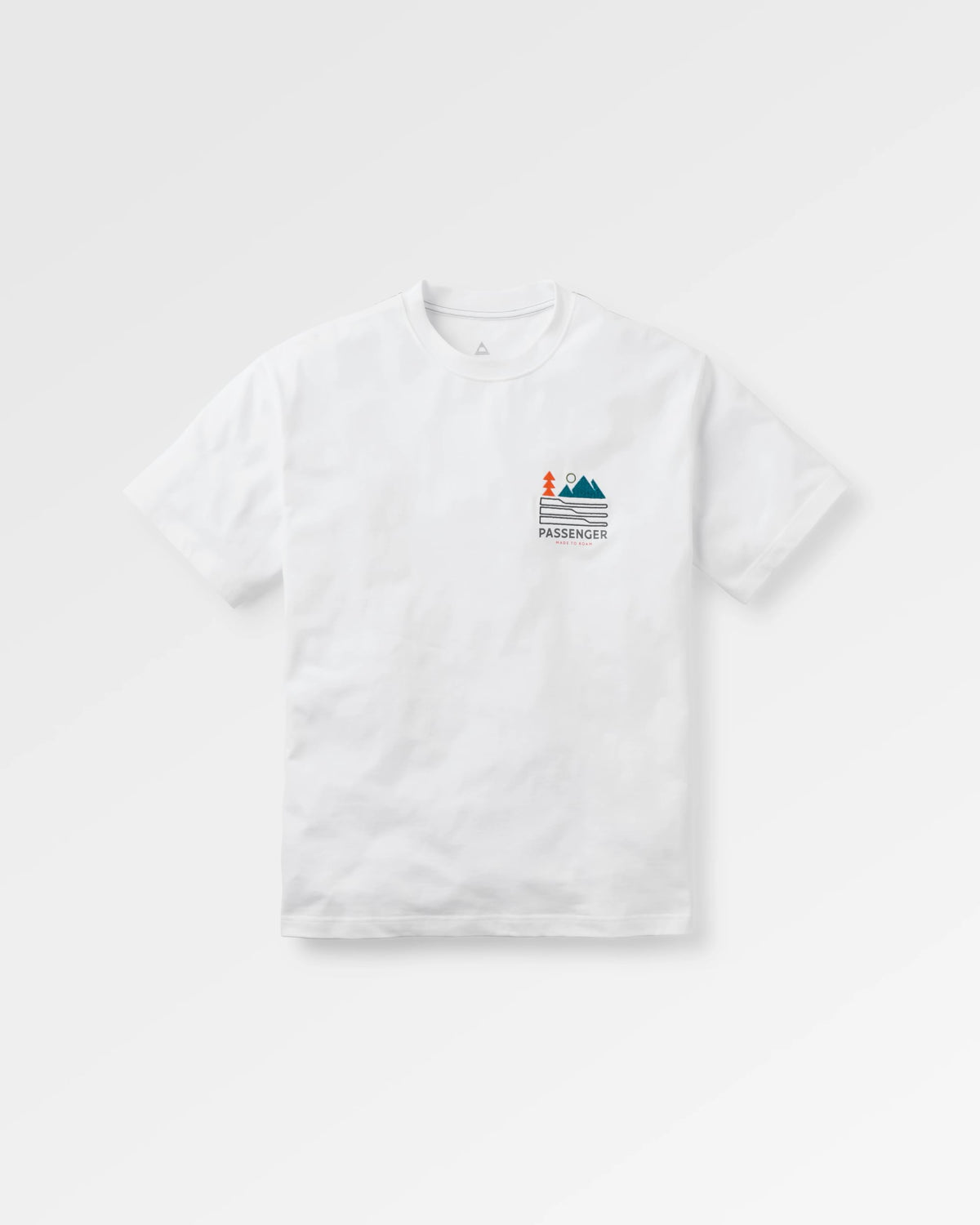 Pine Needle Relaxed Fit T-Shirt - White - Flatlay