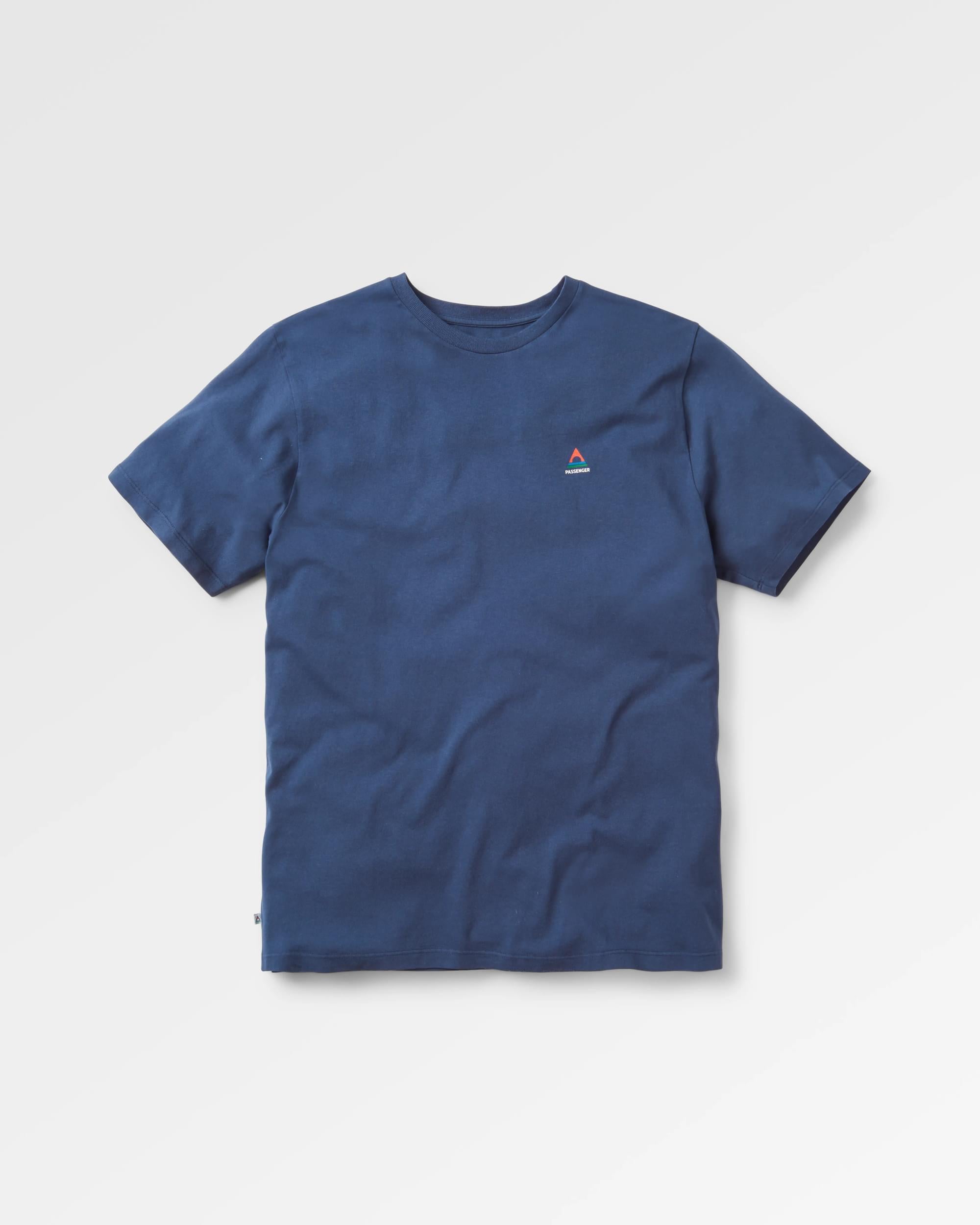 Classic Logo Organic Cotton T-Shirt - Rich Navy - Flatlay