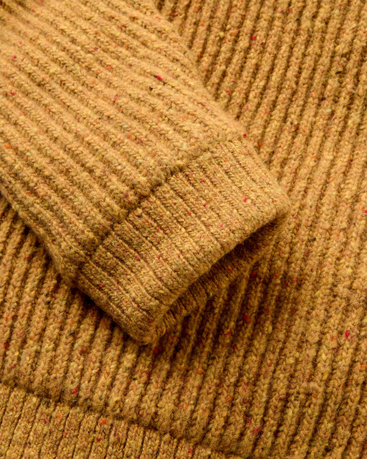 Fog Windproof Knitted Jumper - Dusty Ochre - Flatlay
