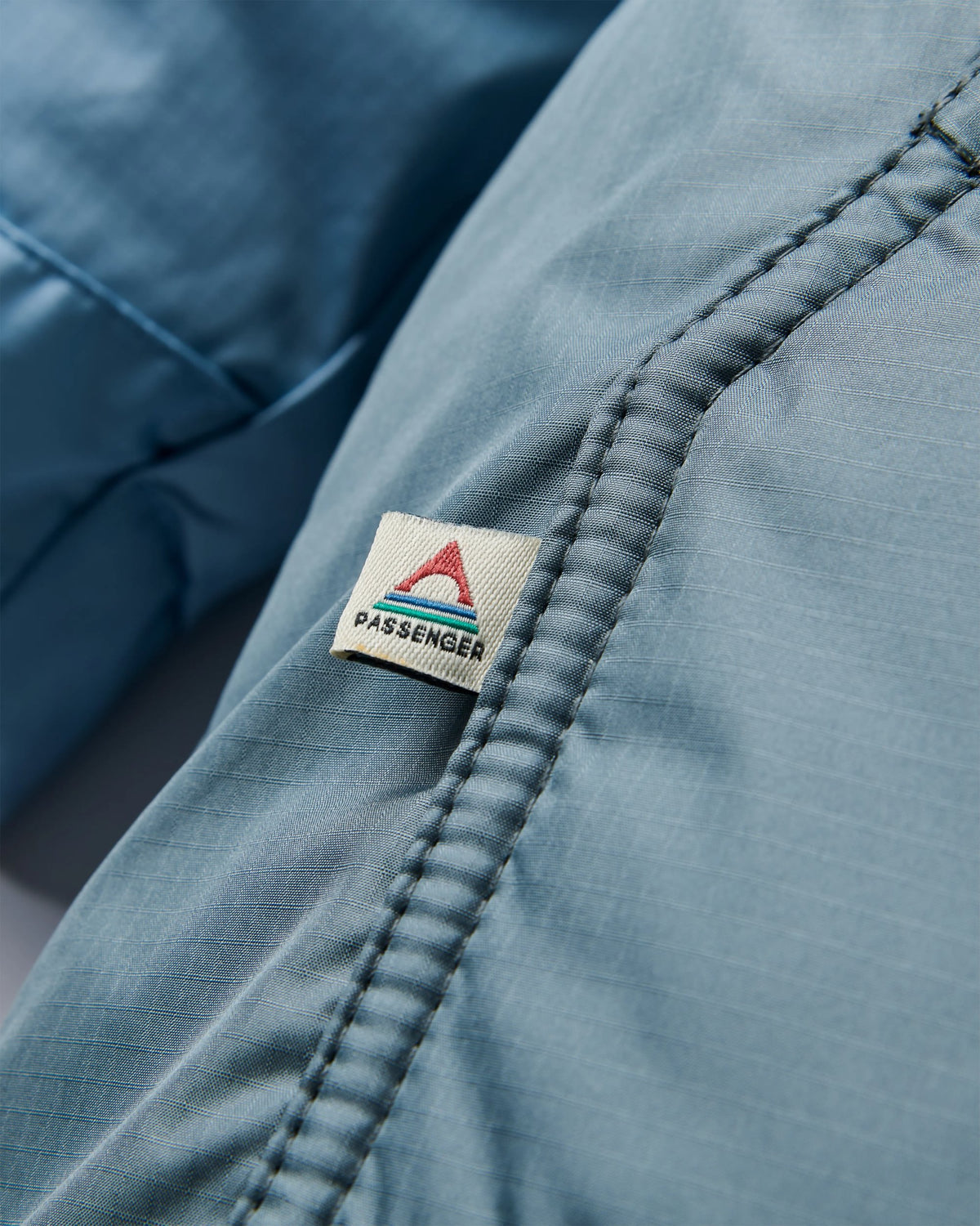 Waves Recycled Sherpa Lined Changing Robe - Faded Denim/Storm Grey - Flatlay