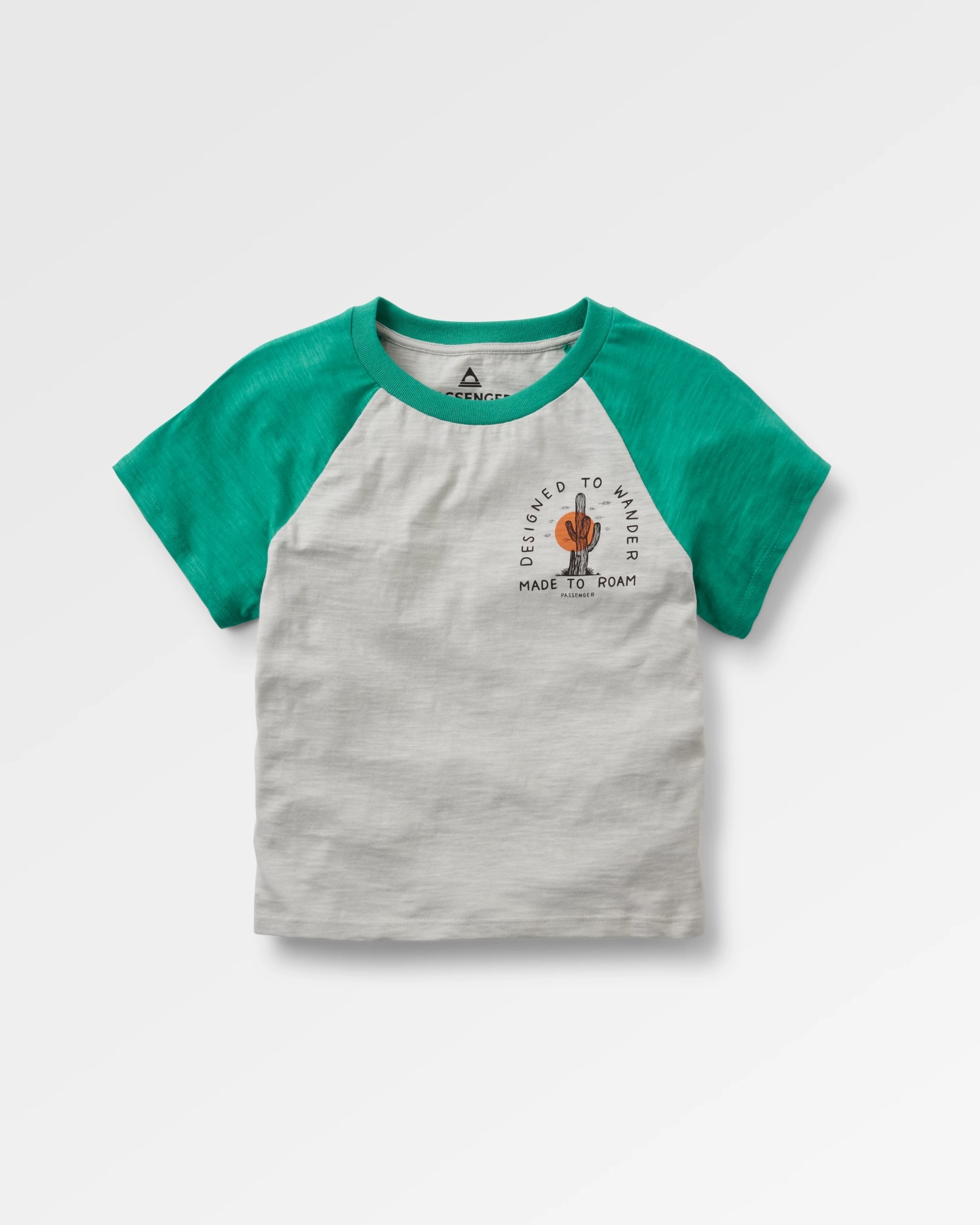 Explore Raglan T-Shirt - Light Grey Marl - Flatlay