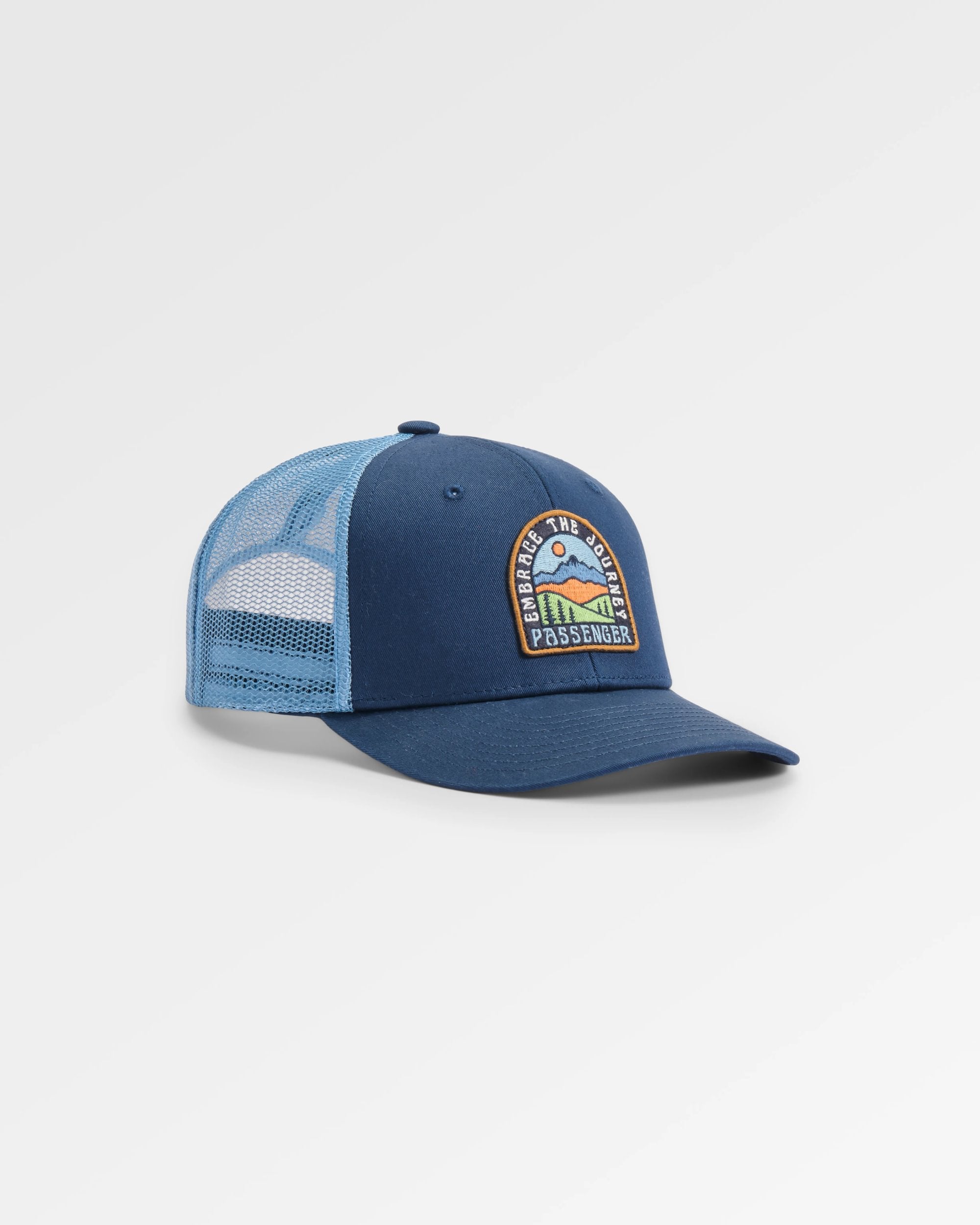 Outlook Organic Cotton Trucker Cap - Rich Navy - Flatlay