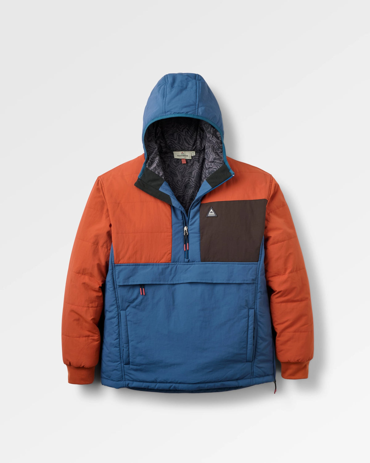 Oceanic Insulated Anorak - Dark Rust/Dark Denim - Flatlay