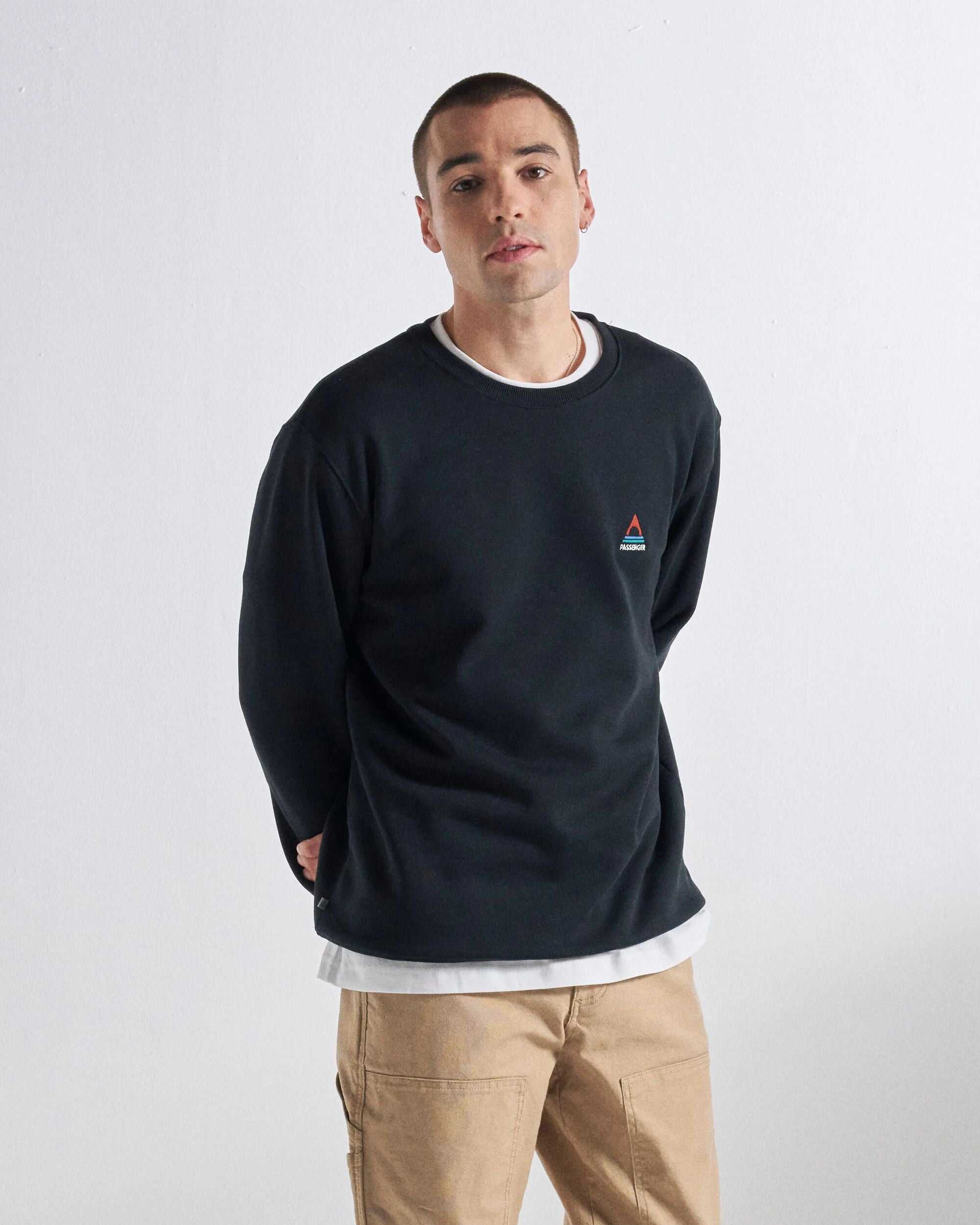 Vita Organic Cotton Sweatshirt - Black - Studio Model