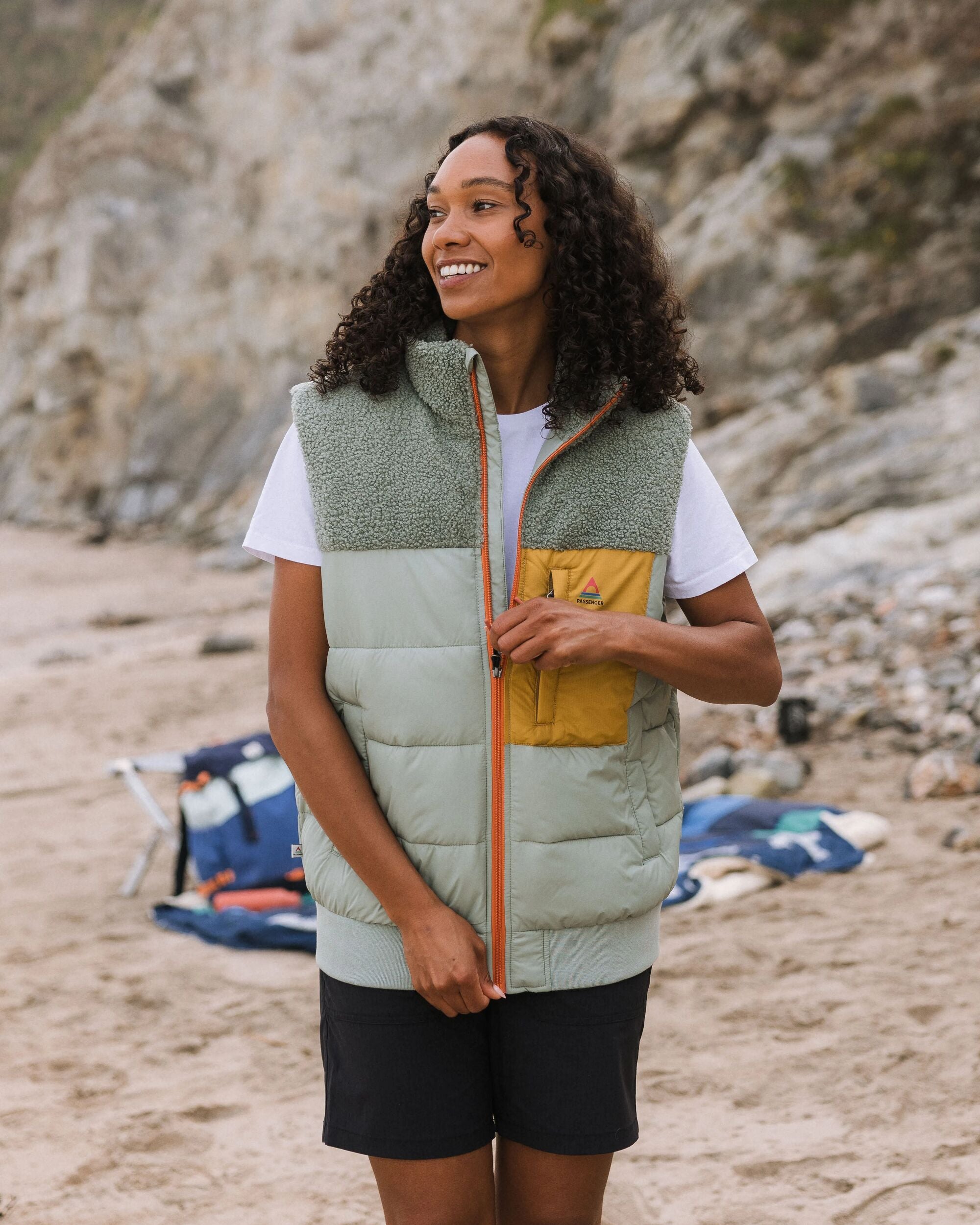 Inspire Recycled Insulated Gilet - Pistachio - Lifestyle