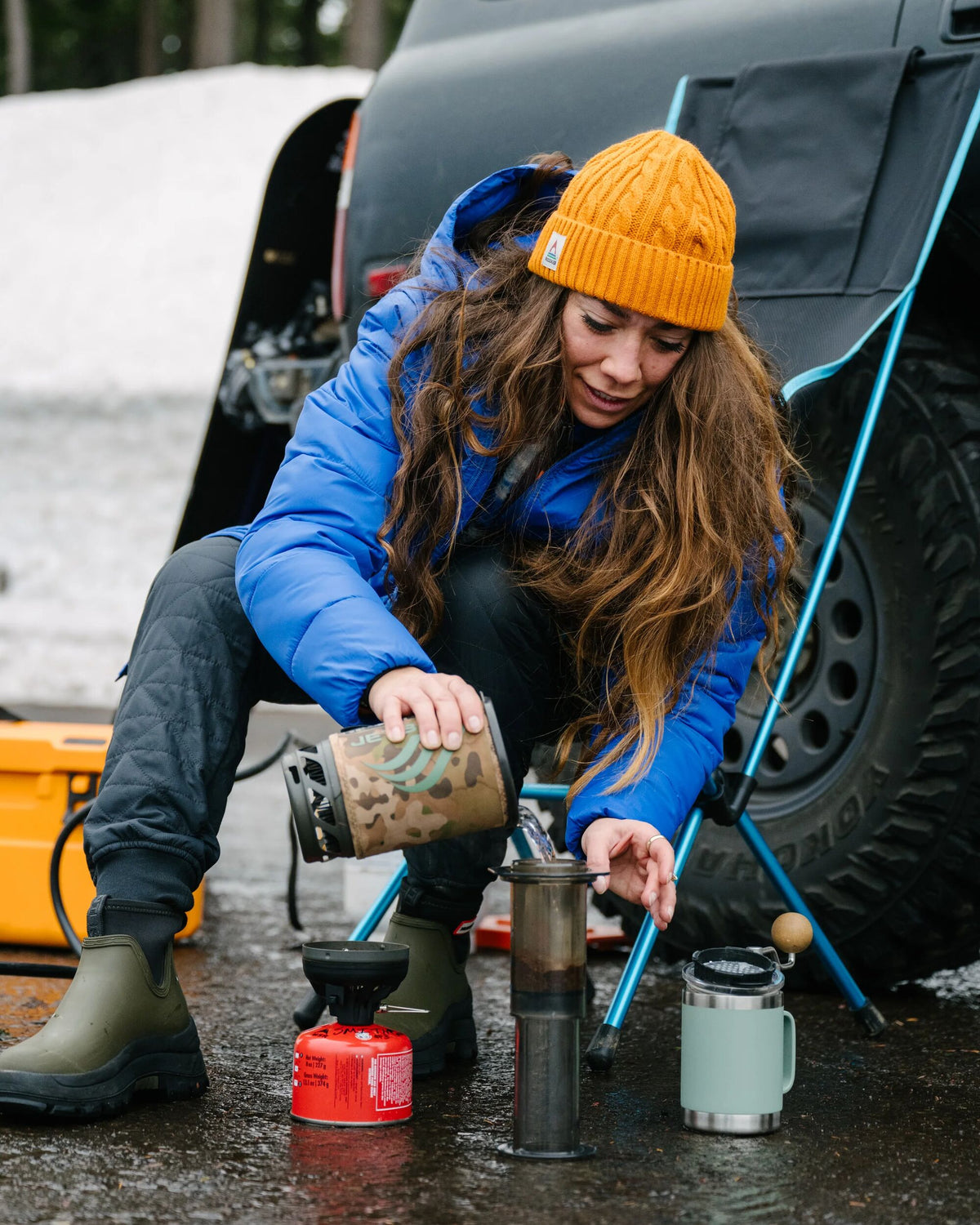 Kai Insulated Jacket - Azure Blue - Lifestyle