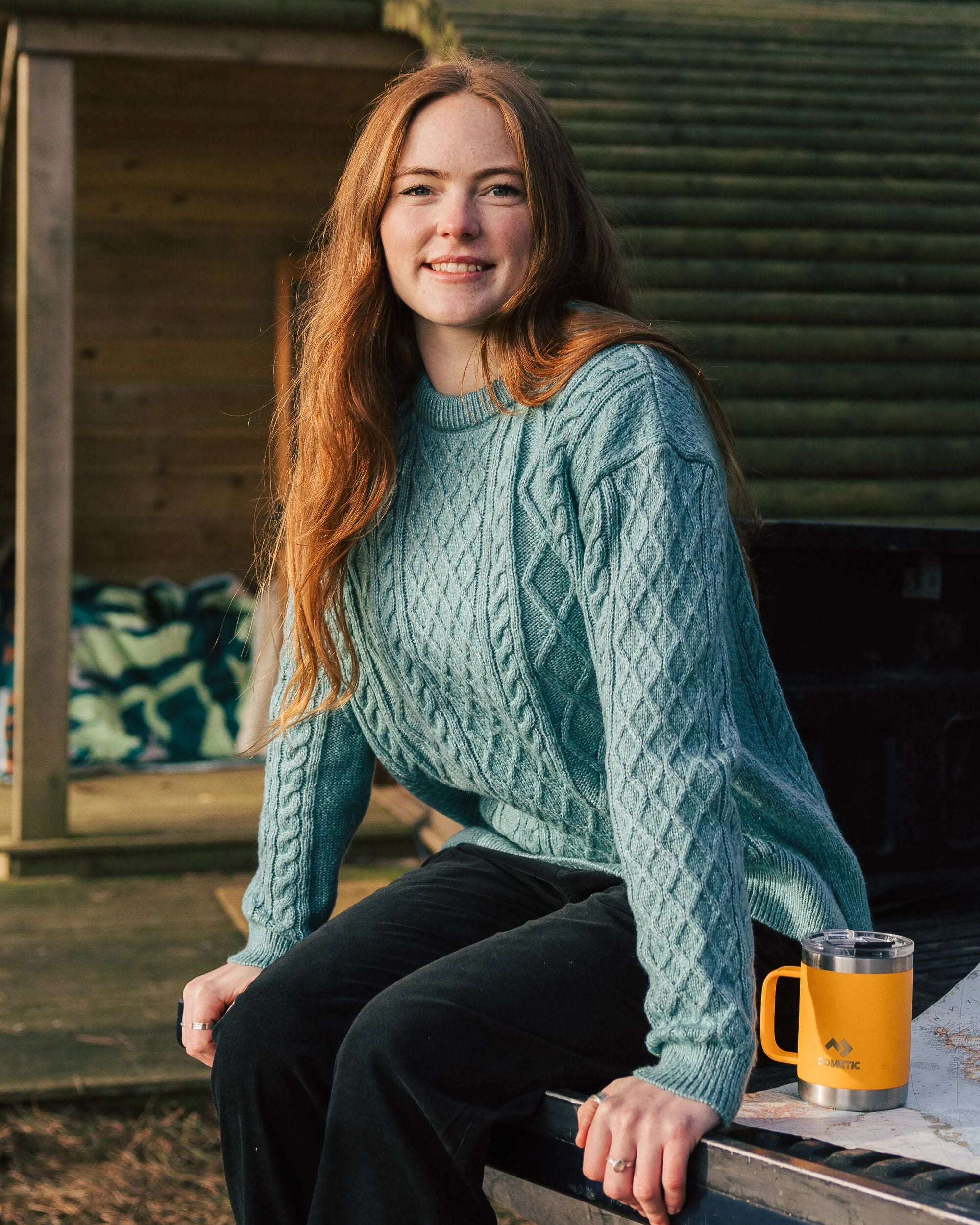 Juniper Recycled Knitted Jumper - Arctic - Lifestyle