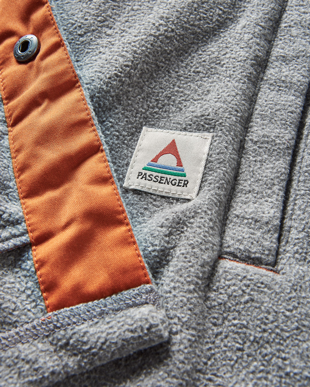 Maple Polar Recycled Fleece Shirt - Grey Marl - Flatlay