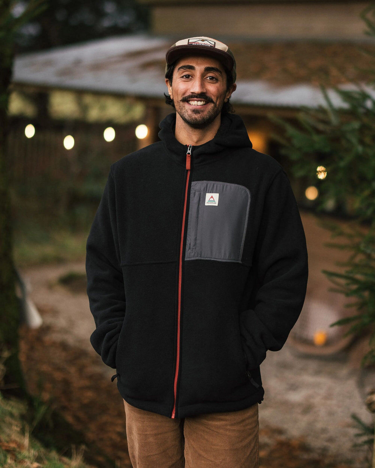 Loch Hooded Polar Fleece - Black - Lifestyle