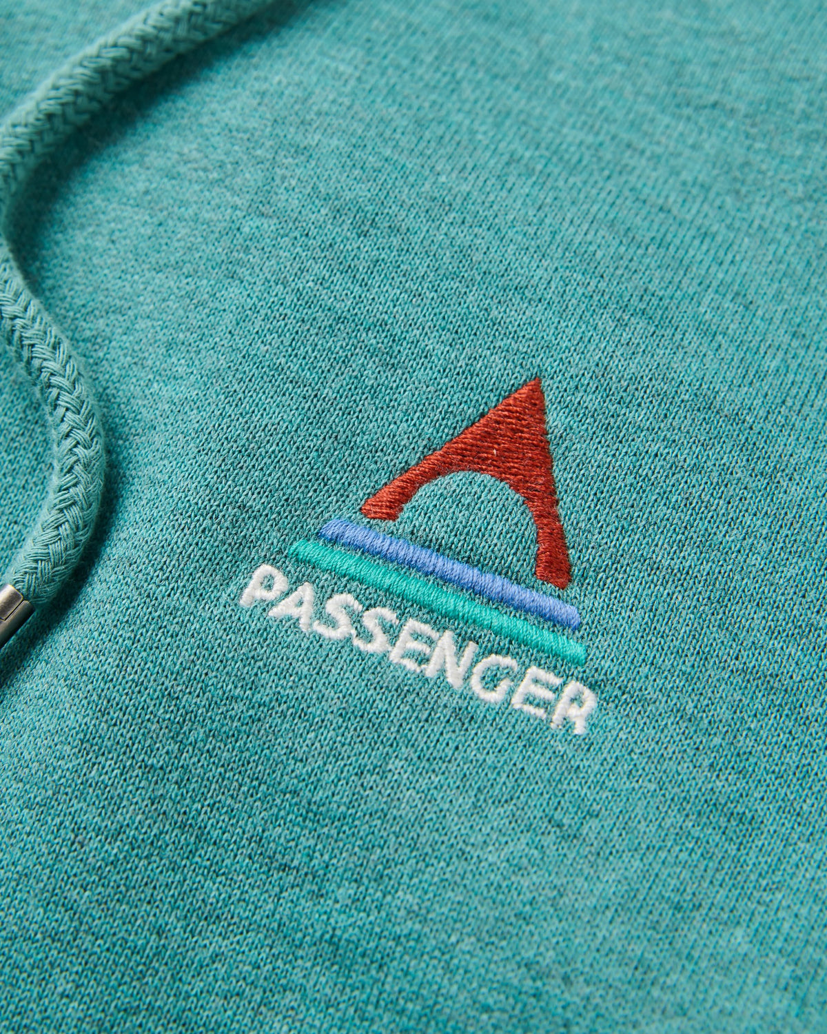 Vita Organic Cotton Hoodie - Ocean Teal Marl - Flatlay
