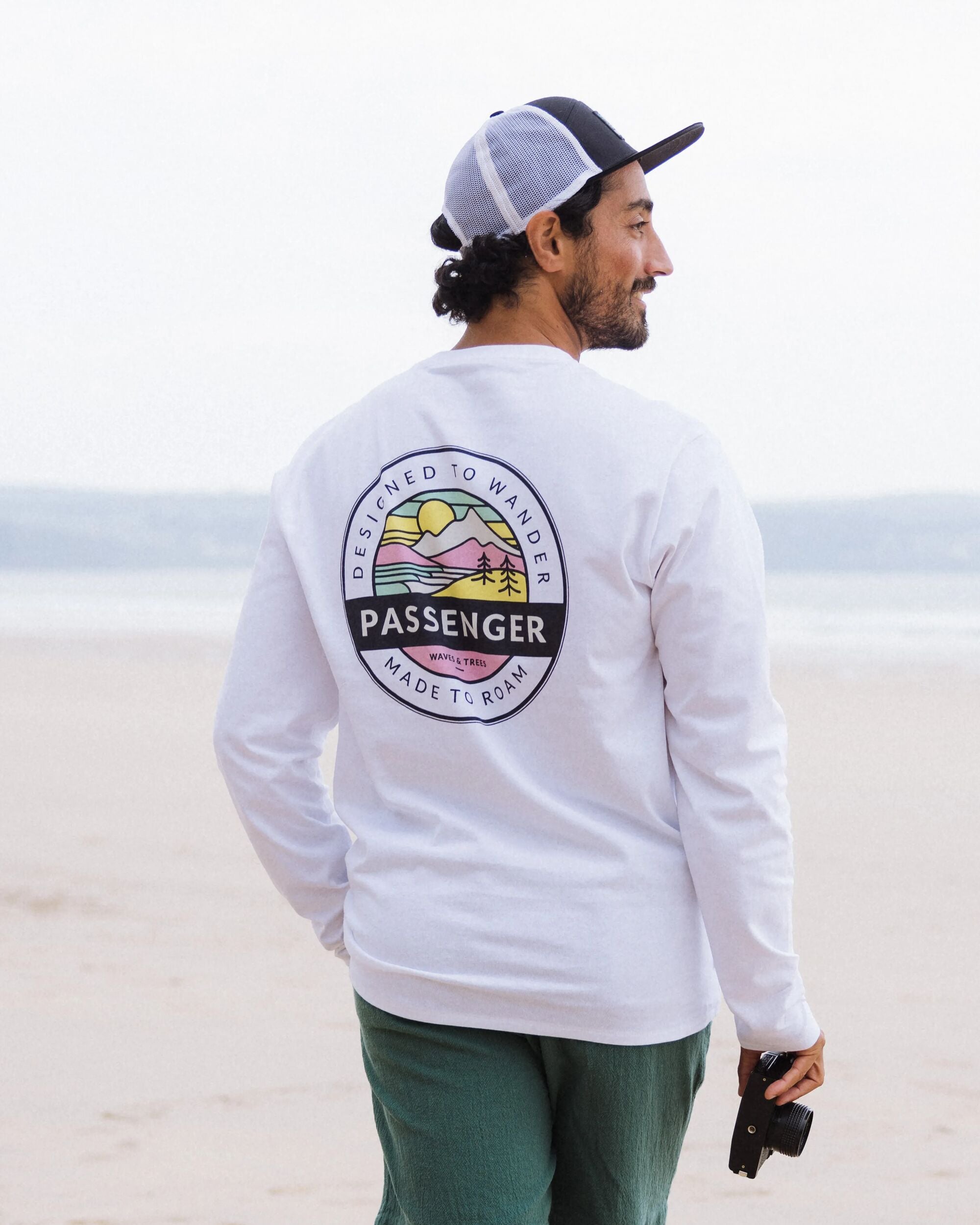 Odyssey Organic Cotton LS T-Shirt - White - Lifestyle