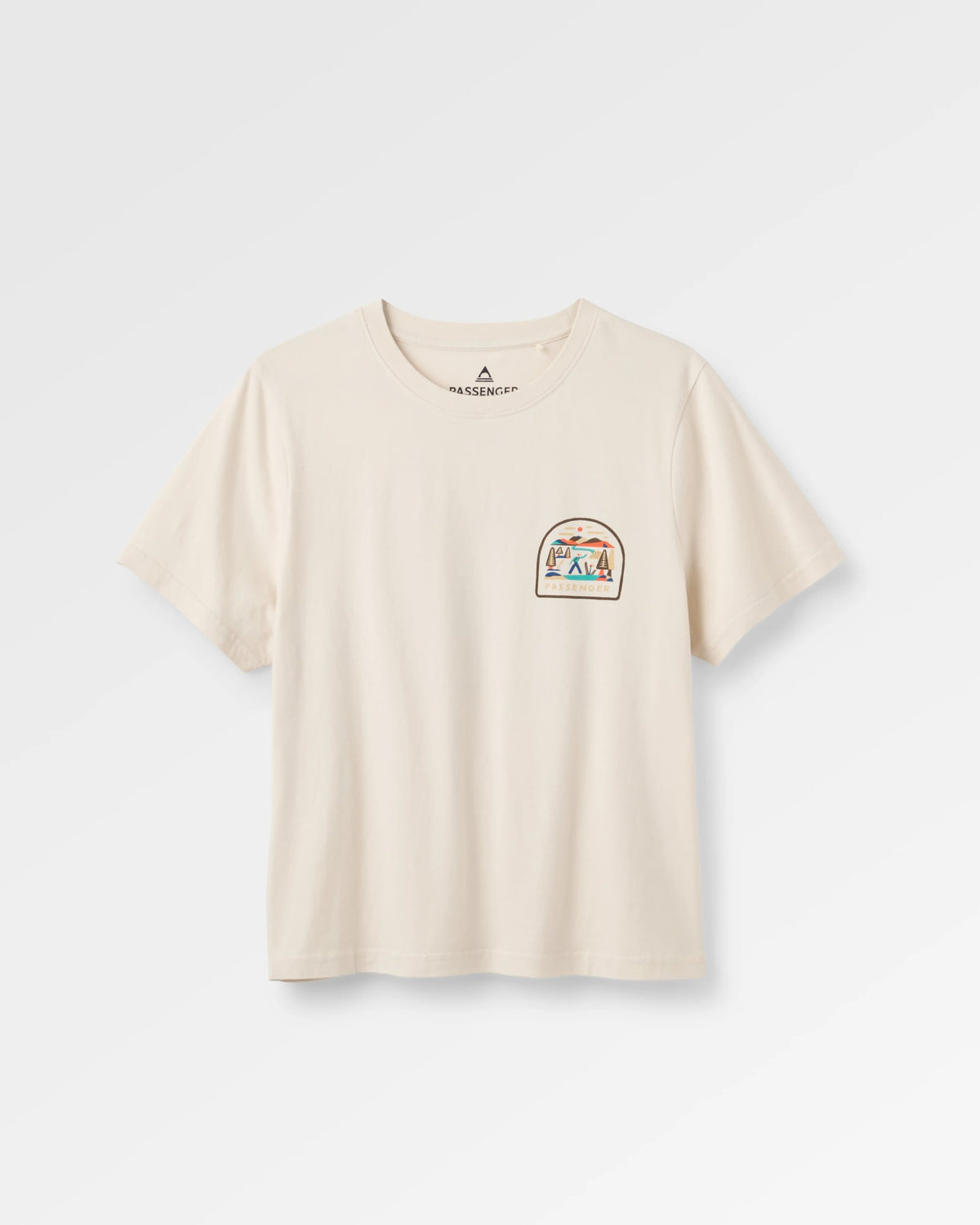 Lost Patch Women's Cotton T-Shirt - White Sand - Flatlay