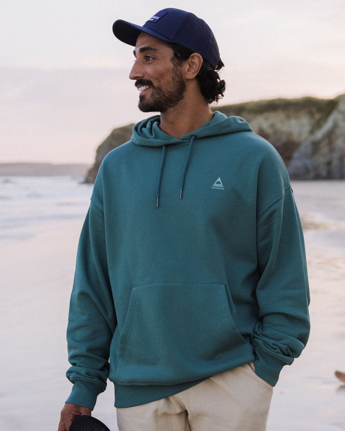 Snapshot Organic Cotton Relaxed Fit Hoodie - Deep Ocean - Lifestyle