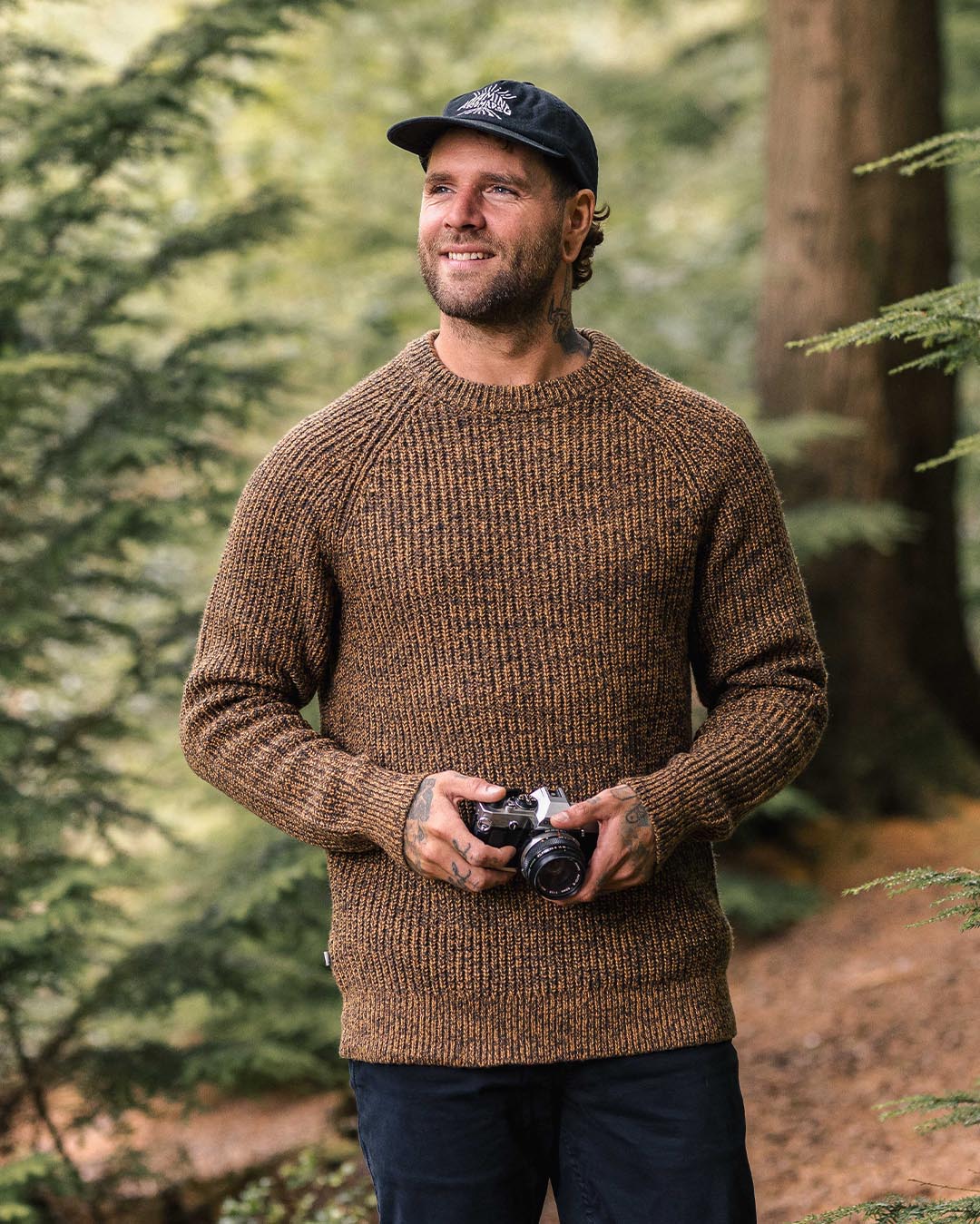 Fog Knitted Jumper - Dusty Ochre - Lifestyle