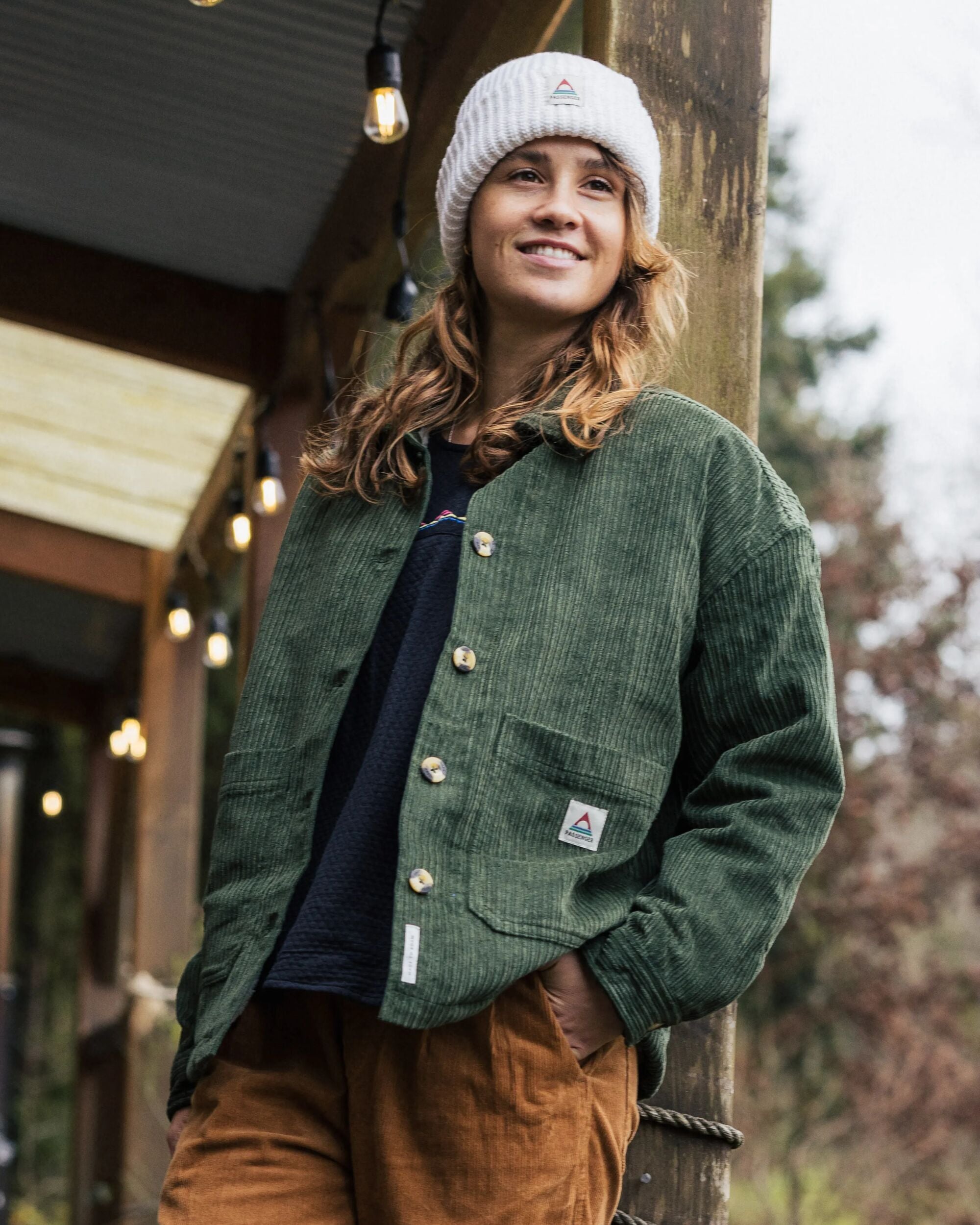 Flint Corduroy Overshirt - Fir Tree - Lifestyle