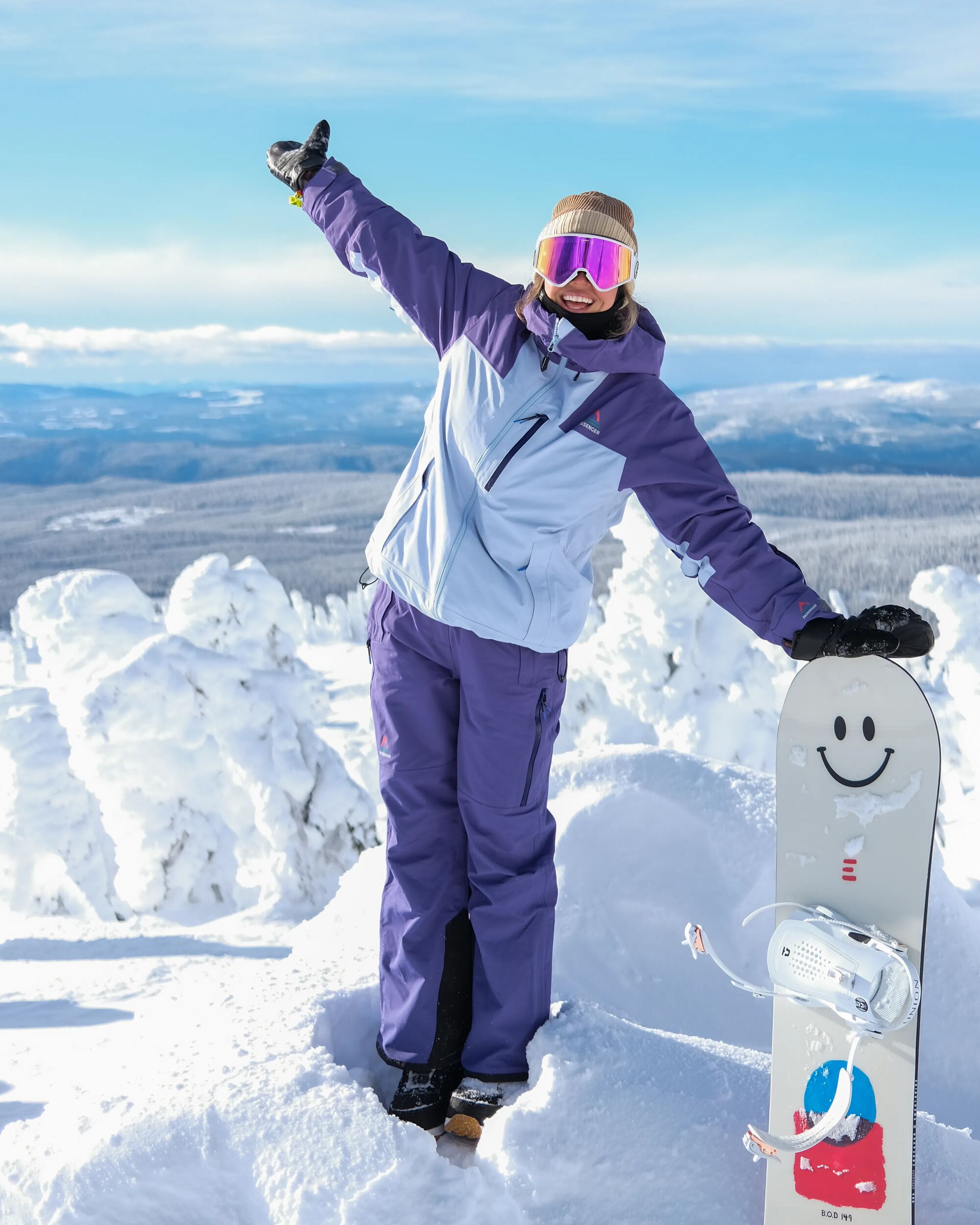 Snowscape Women's Recycled Pant - Purple Indigo - IGC