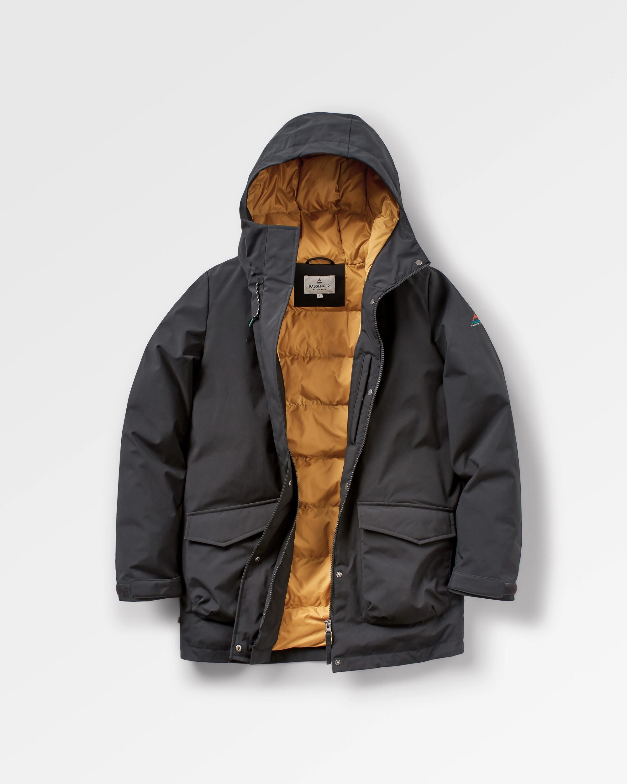 Alaska Recycled Insulated Parka - Black - Flatlay