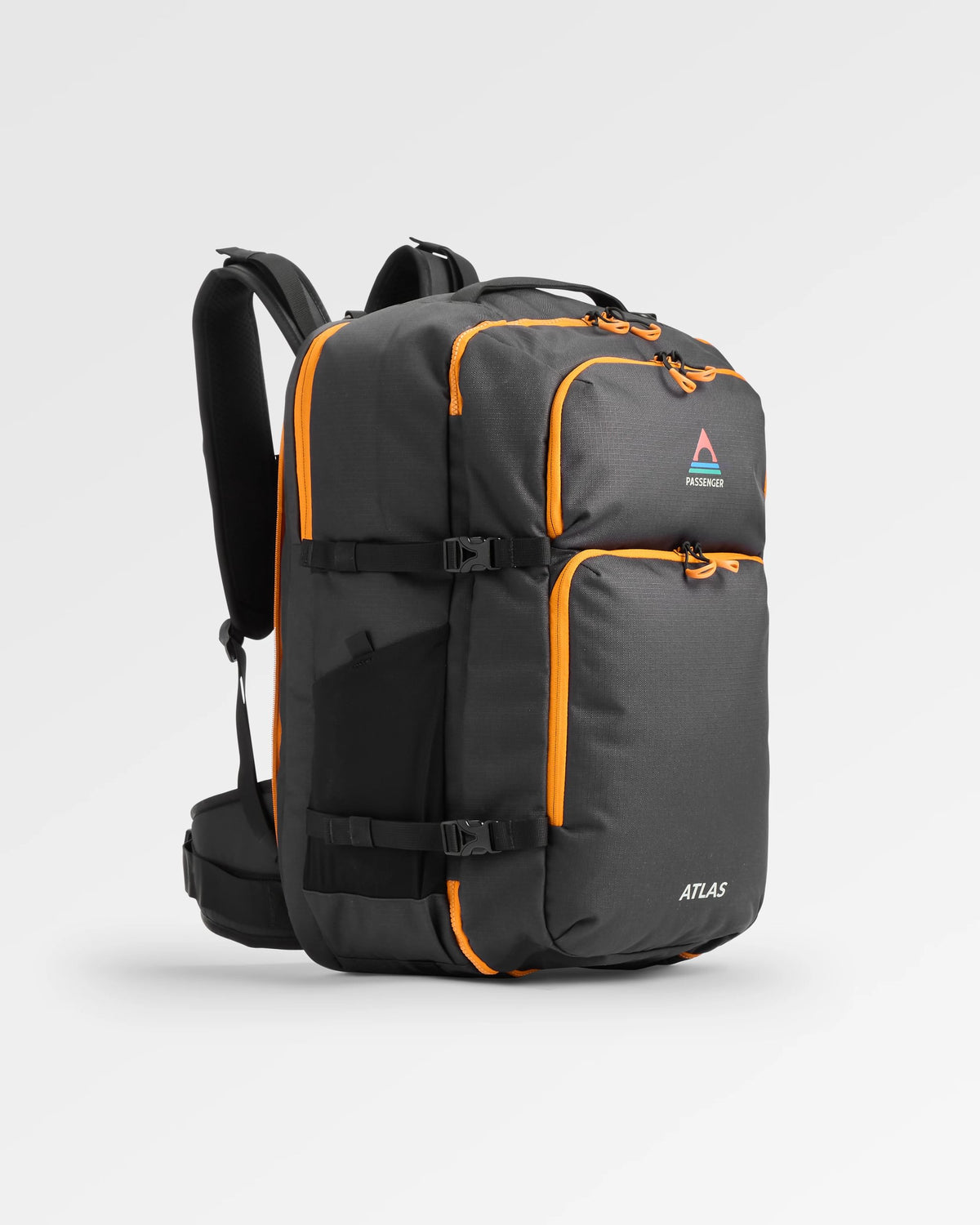 Atlas Recycled Backpack Duffel - Black - Flatlay