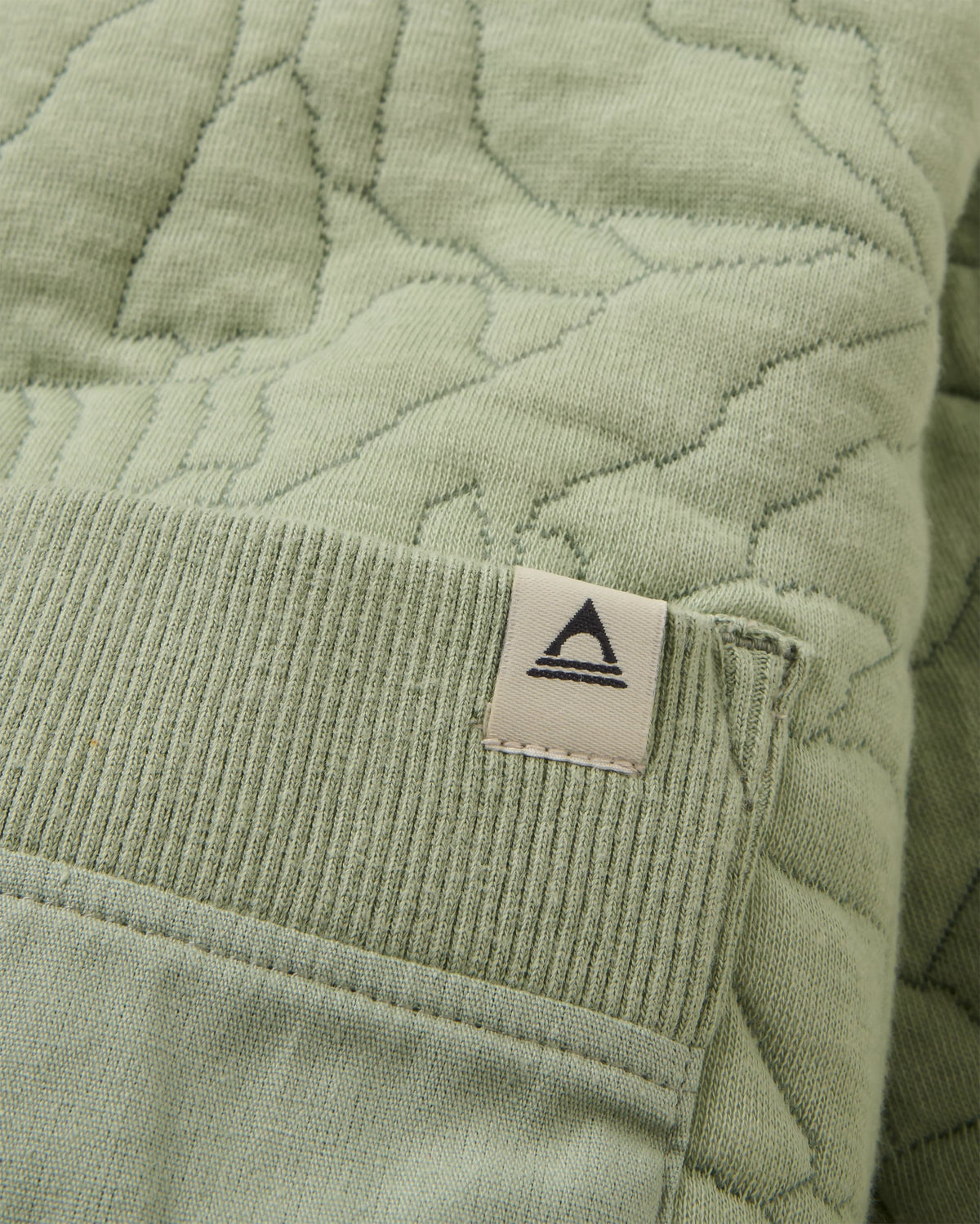 Seagrass Organic Cotton Quilted Cardigan - Pistachio - Flatlay