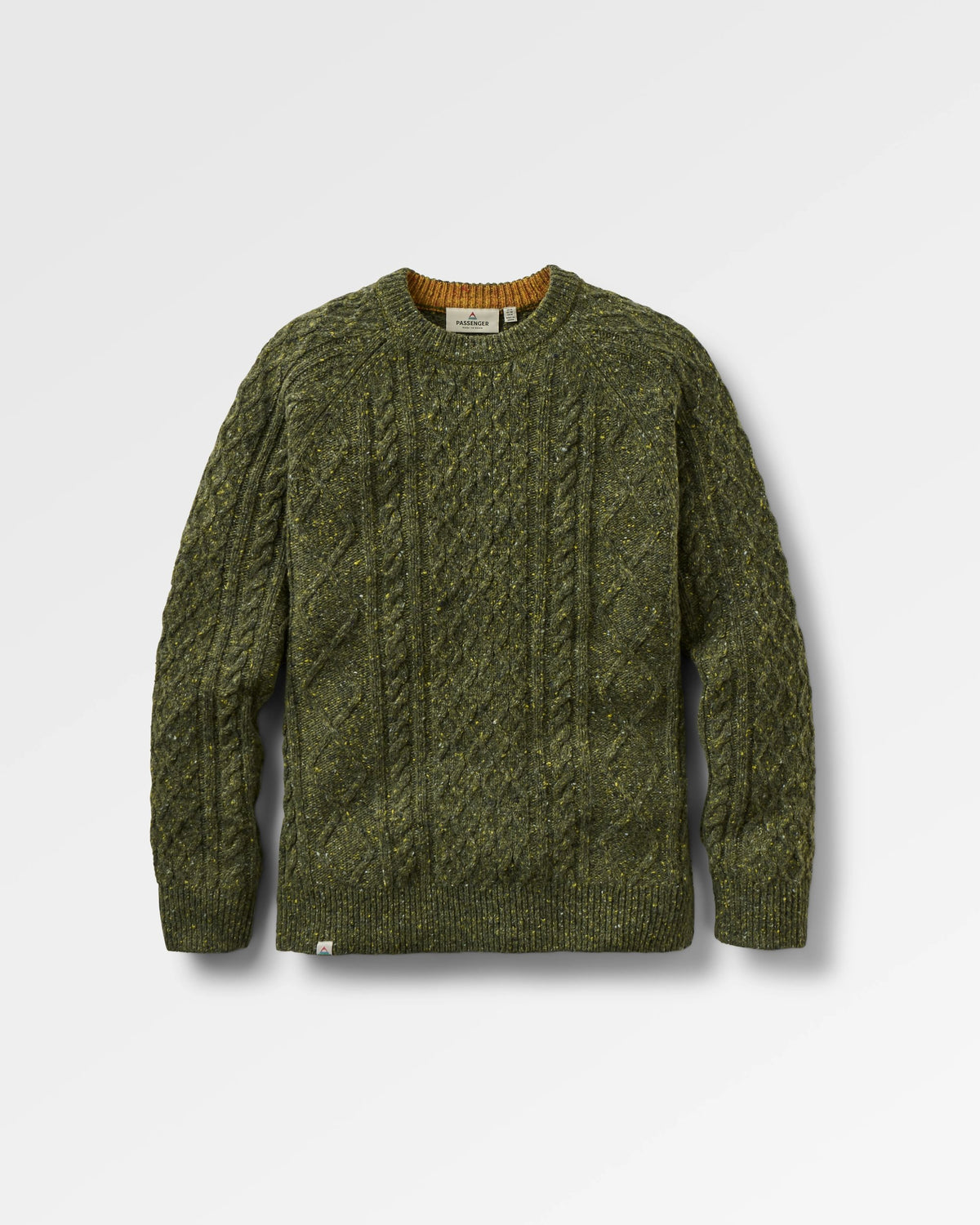 Sandbar Merino Blend Knitted Jumper - Khaki - Flatlay