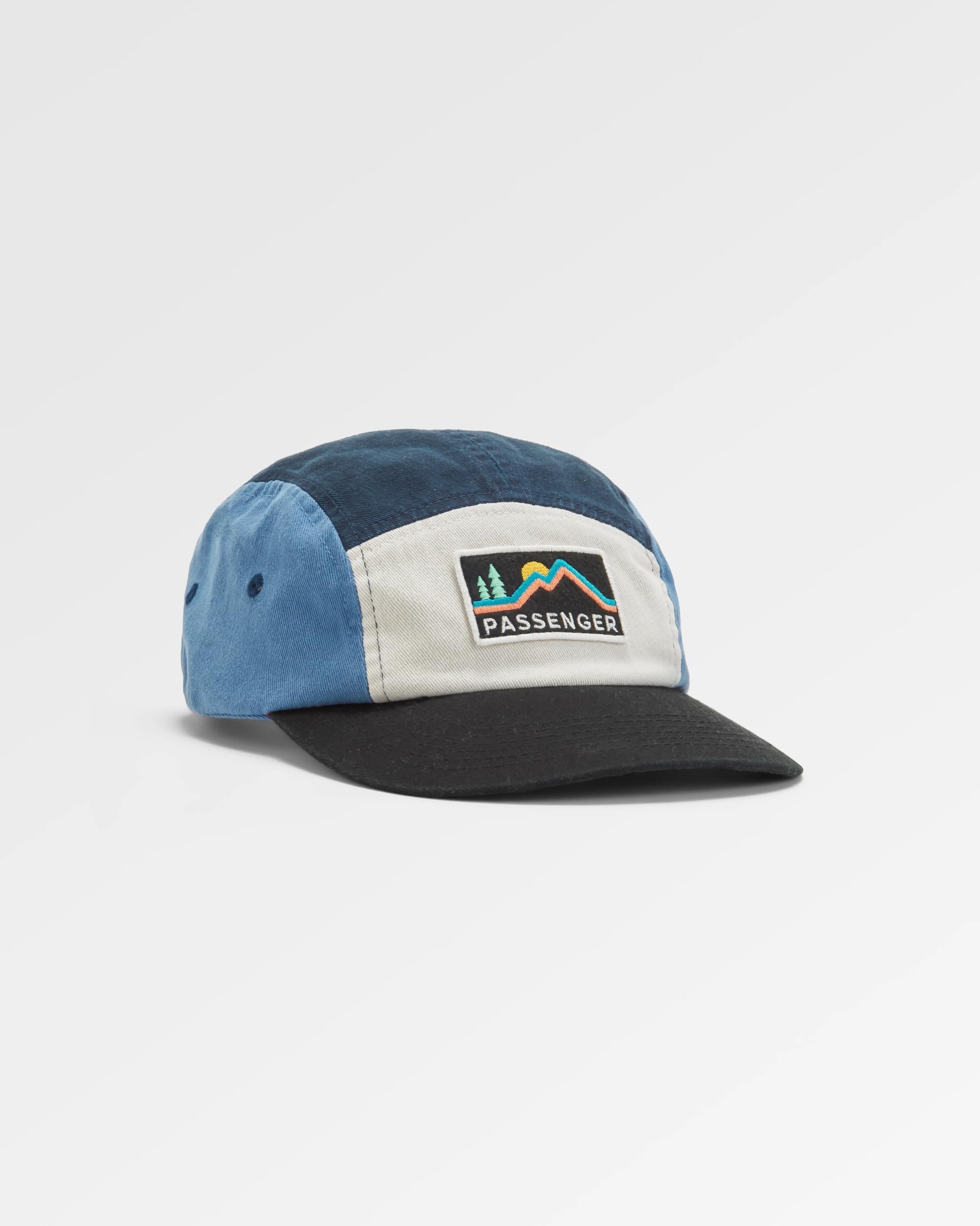 Made To Roam Recycled 5 Panel Cap - Charcoal Multi - Flatlay