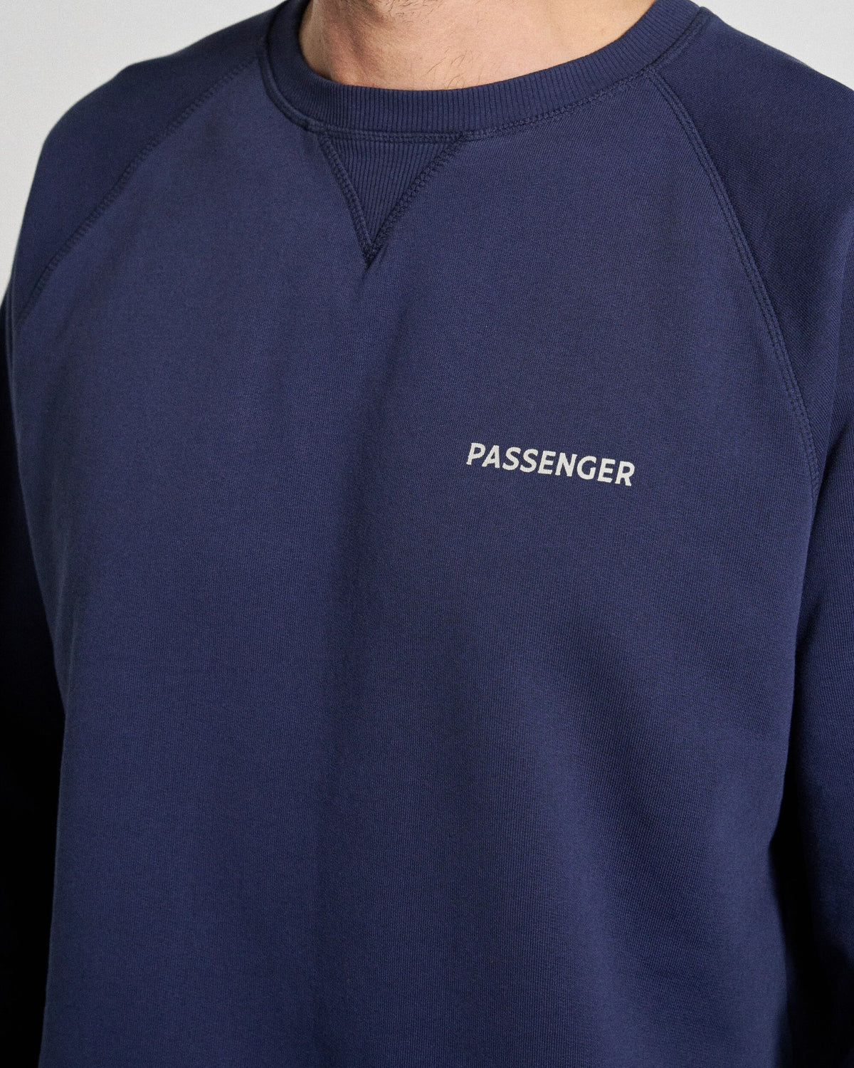 Roamer Men's Organic Cotton Sweatshirt - Rich Navy - Studio Model