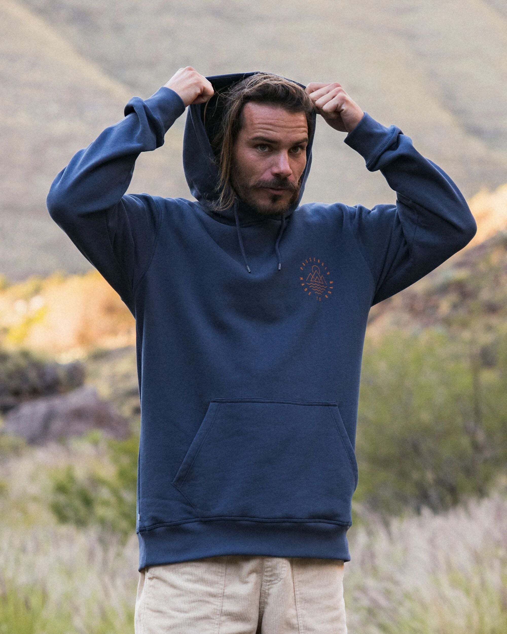 Escapism Recycled Cotton Hoodie - Rich Navy - Lifestyle