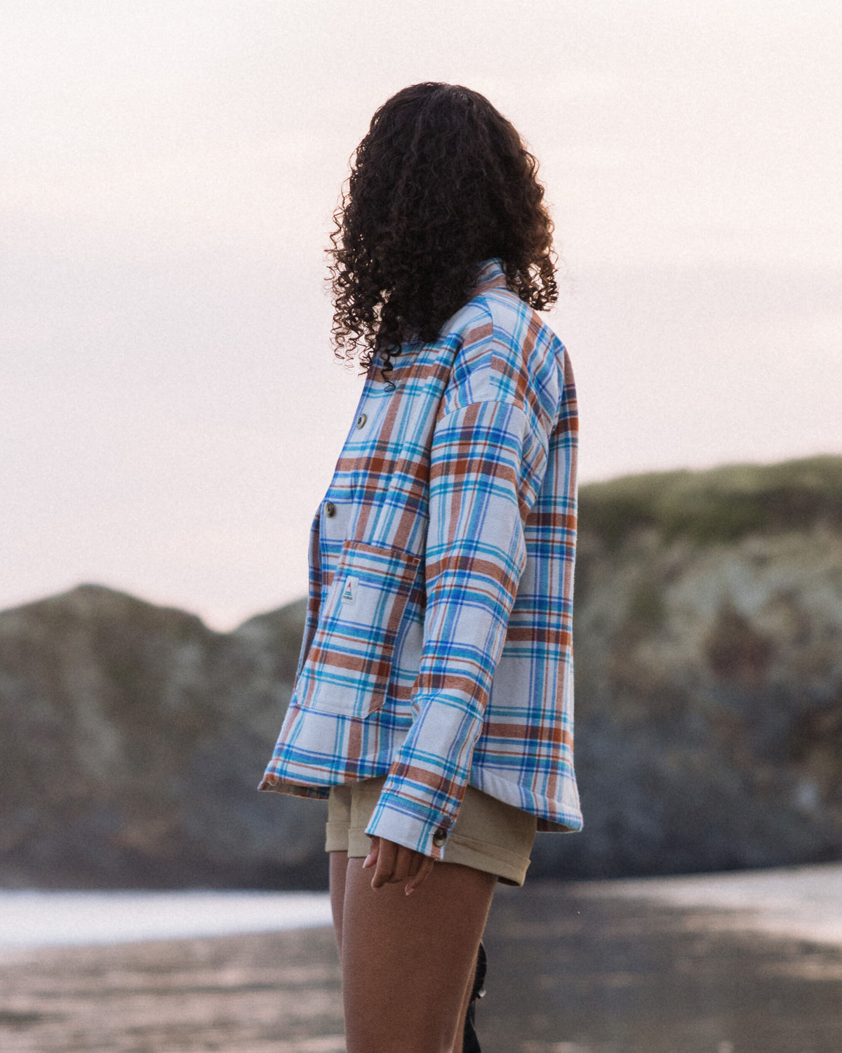 Flint Cotton Overshirt - Vintage White Check - Lifestyle