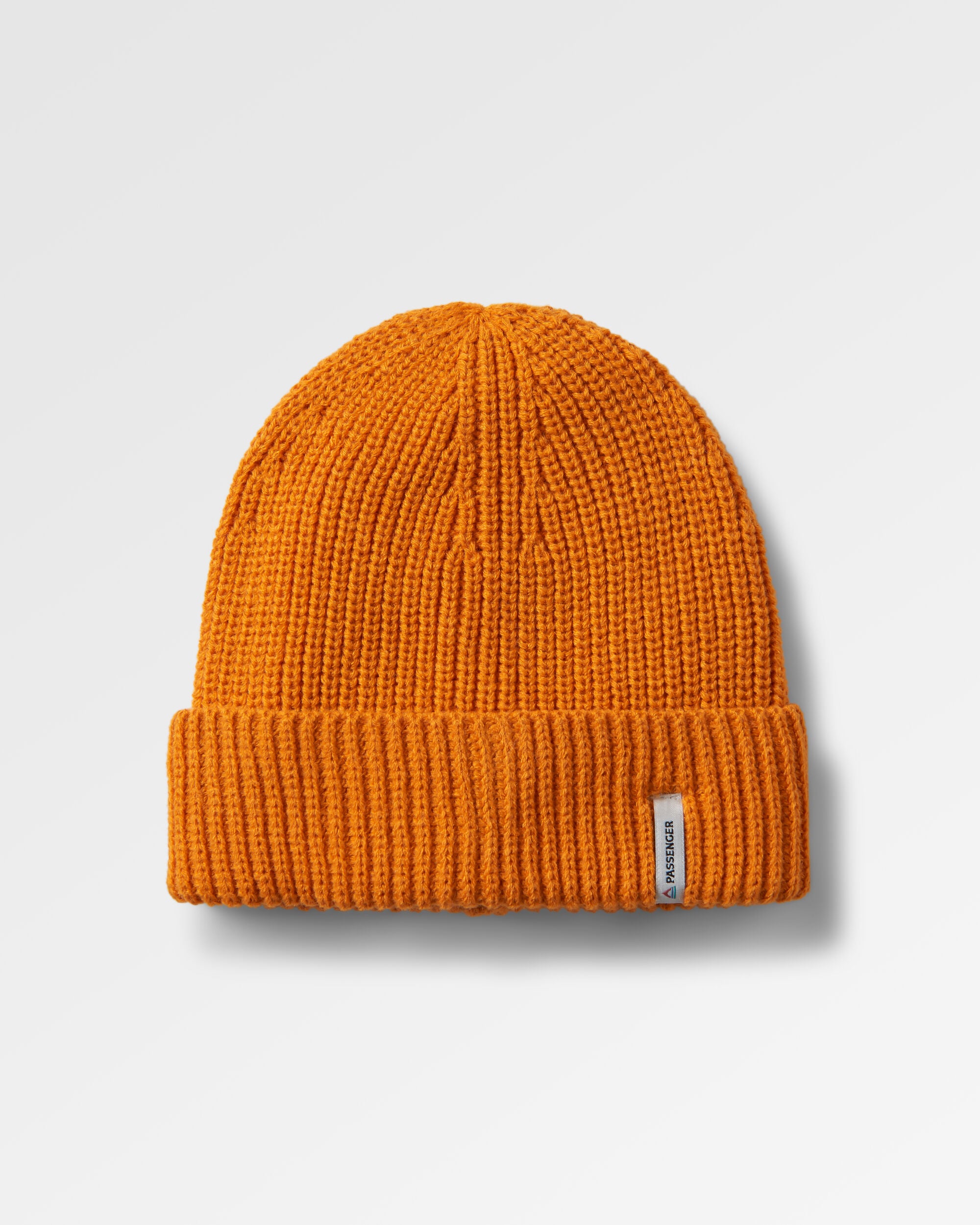 Compass Recycled Beanie - Sunrise Orange - Flatlay