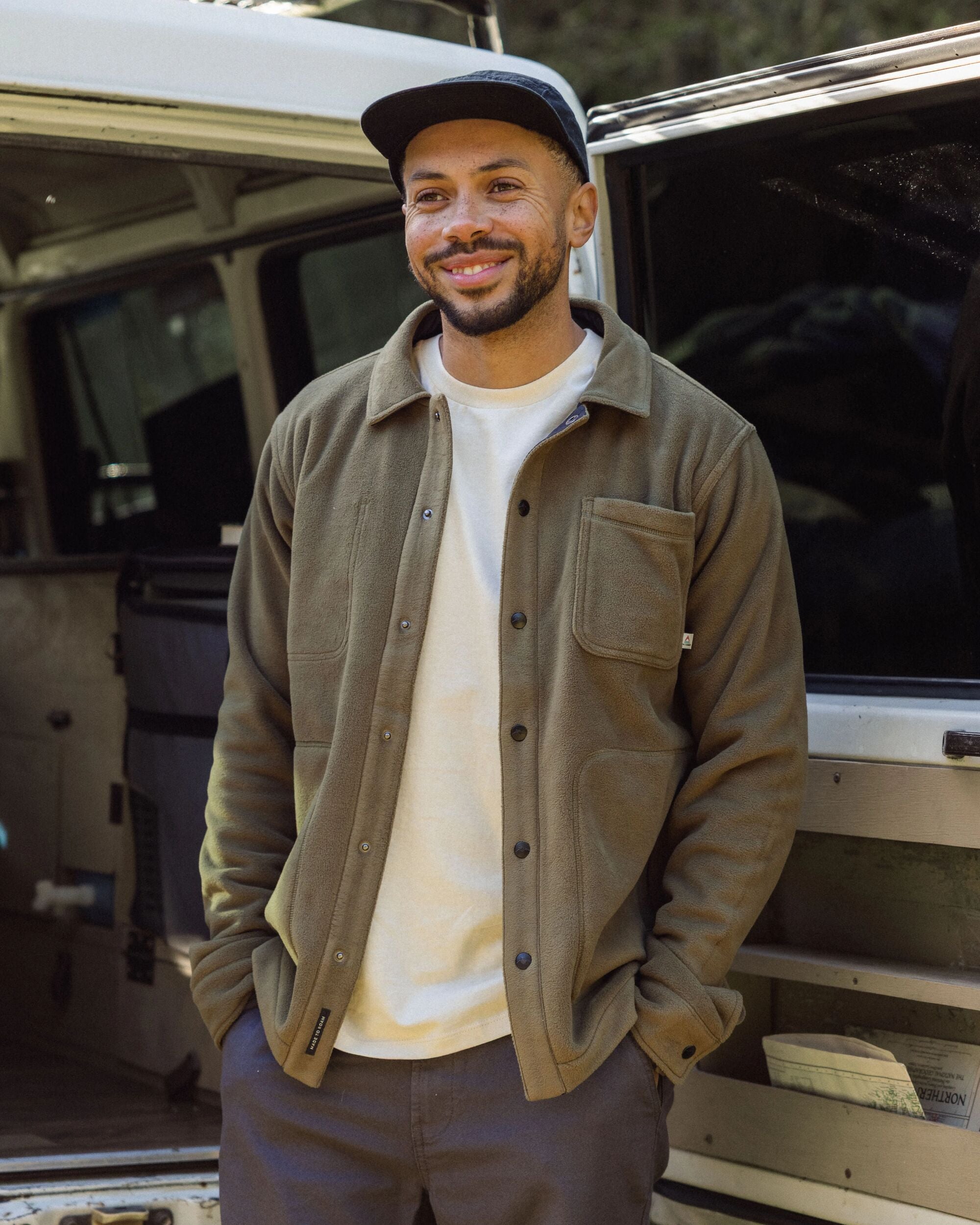 Adapt Recycled Polartec® Overshirt - Dark Olive - Lifestyle