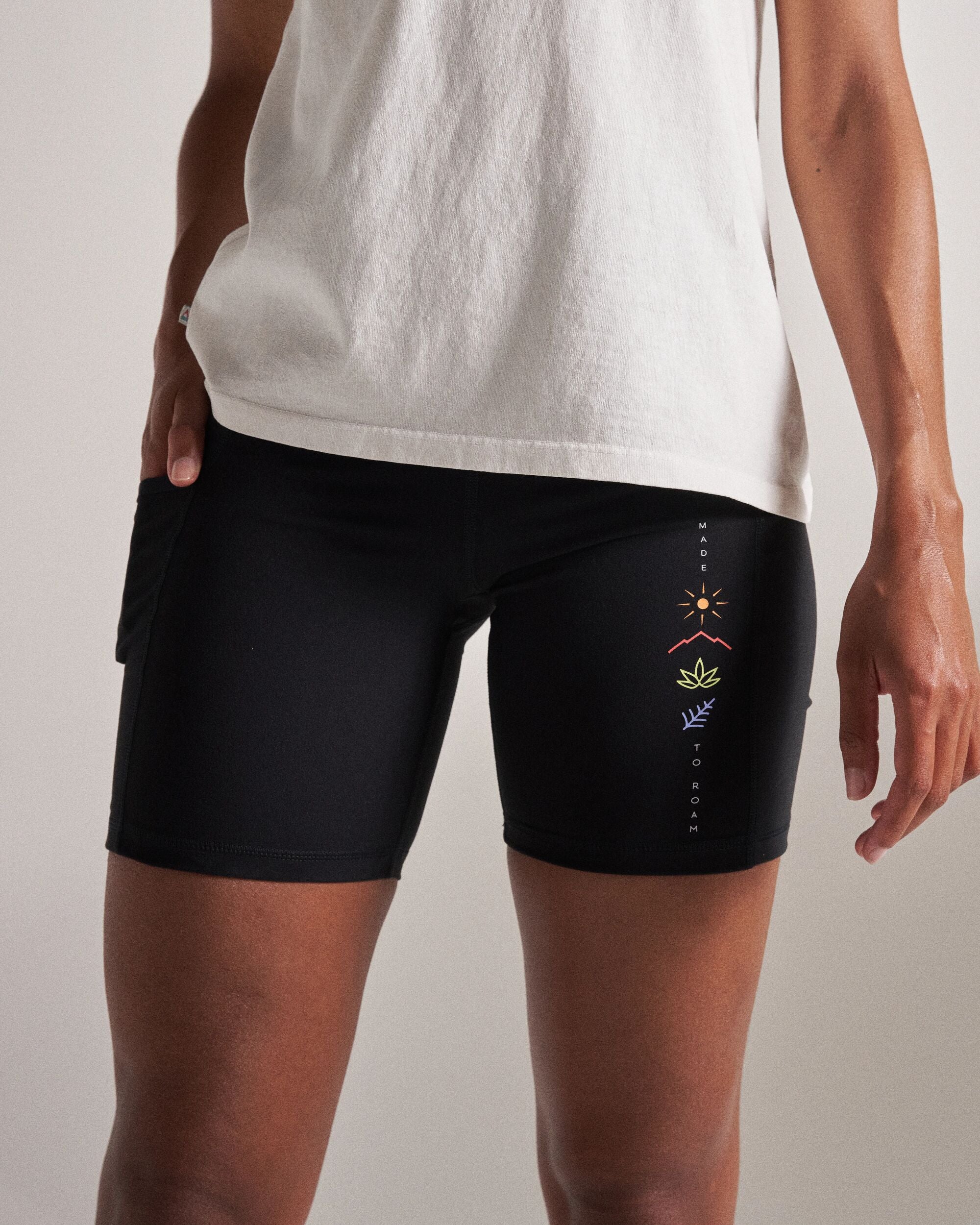 Mantra Recycled Active Short - Black - Studio Model