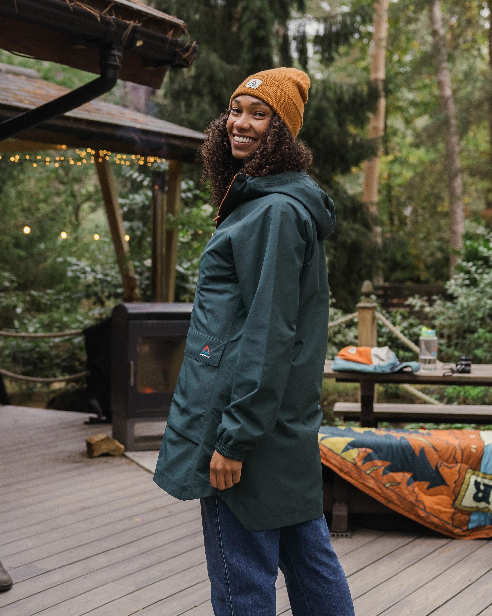 Serein Waterproof Parka - Dark Fern - Lifestyle