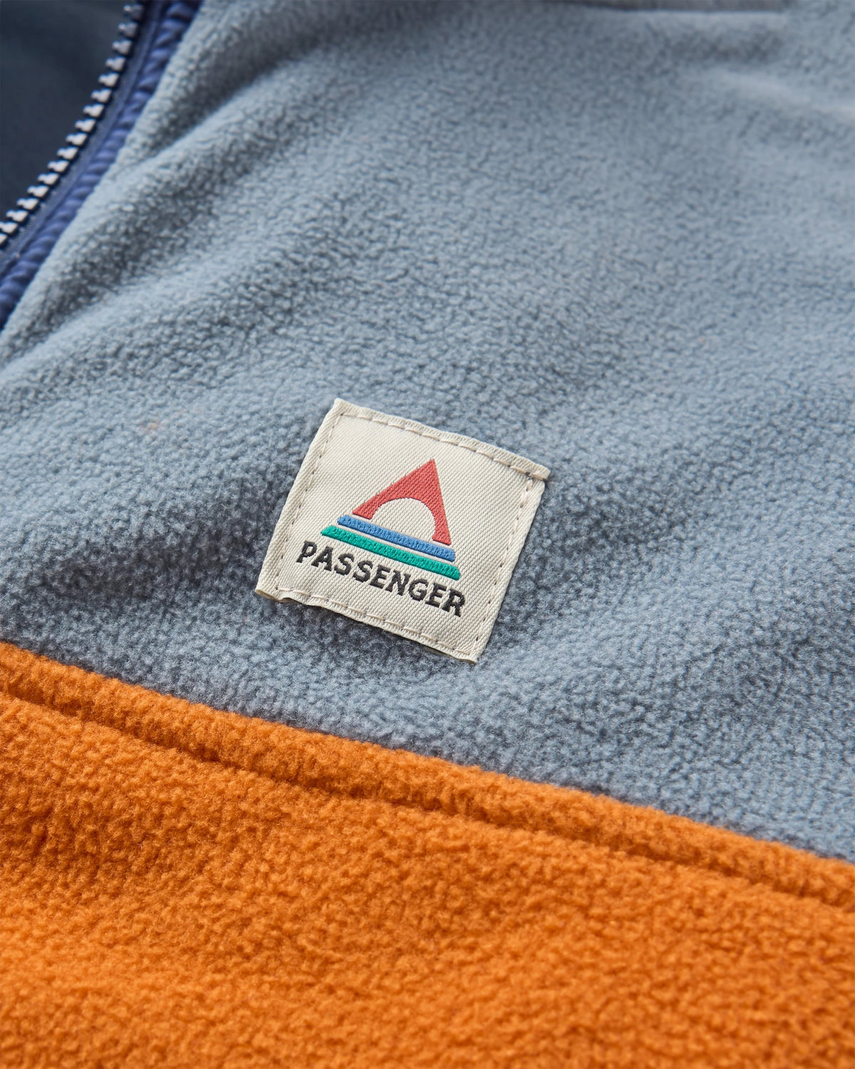 Set Off Polar 1/4 Zip Fleece - Sunset Orange/Storm Grey - Flatlay