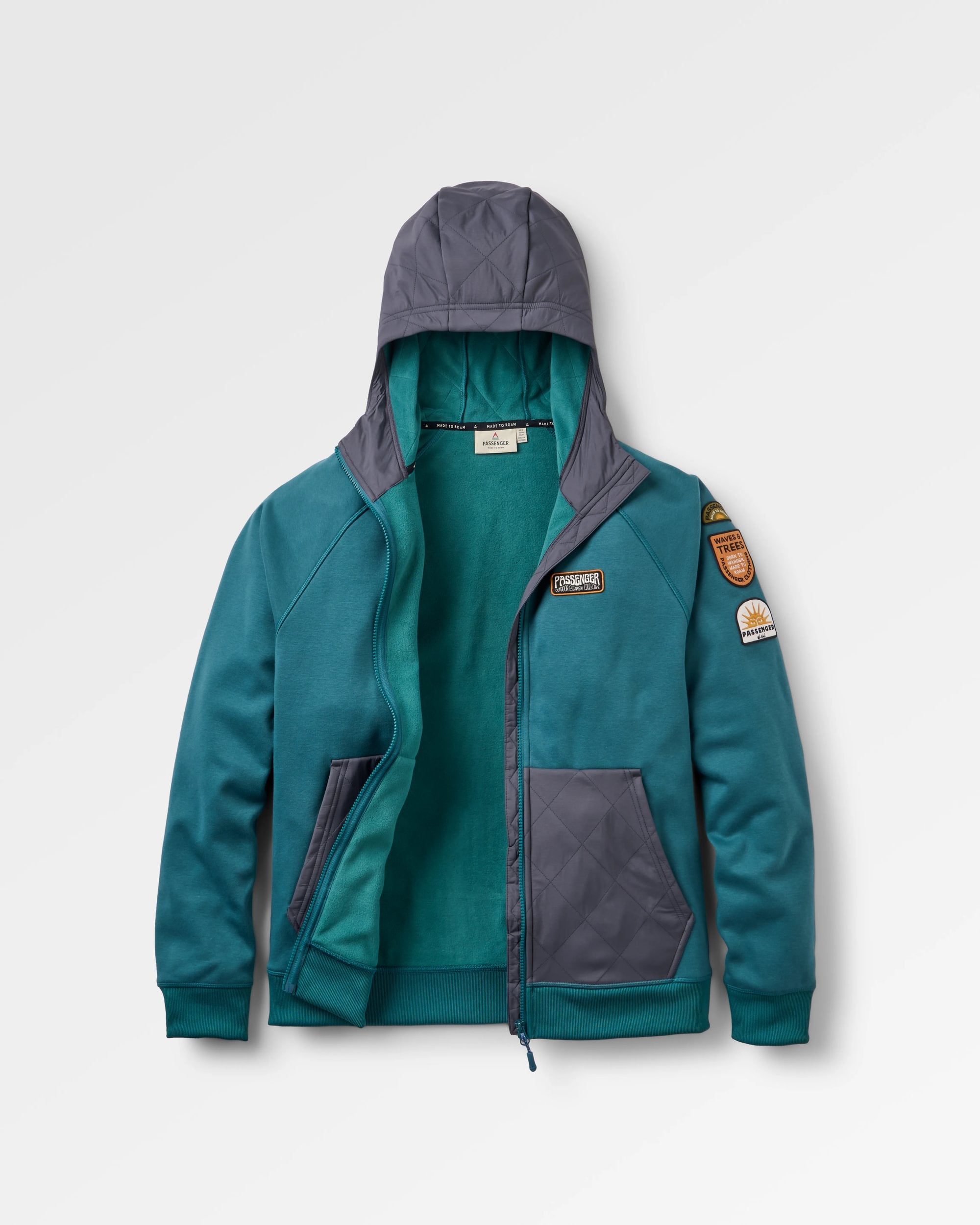 Solscape Men's Active Hoodie - Mediterranean - Flatlay