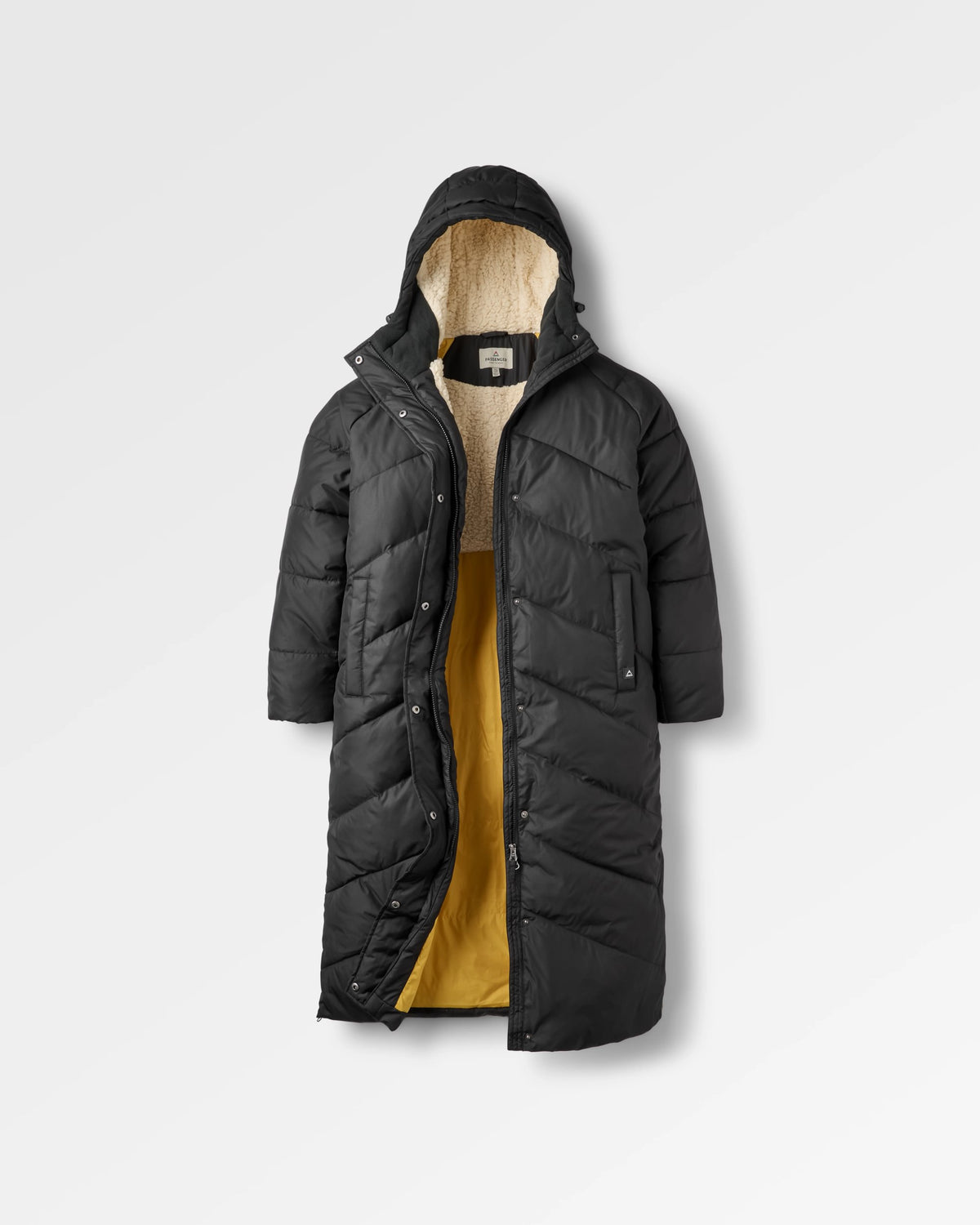 Tasman Long Insulated Jacket - Black - Flatlay