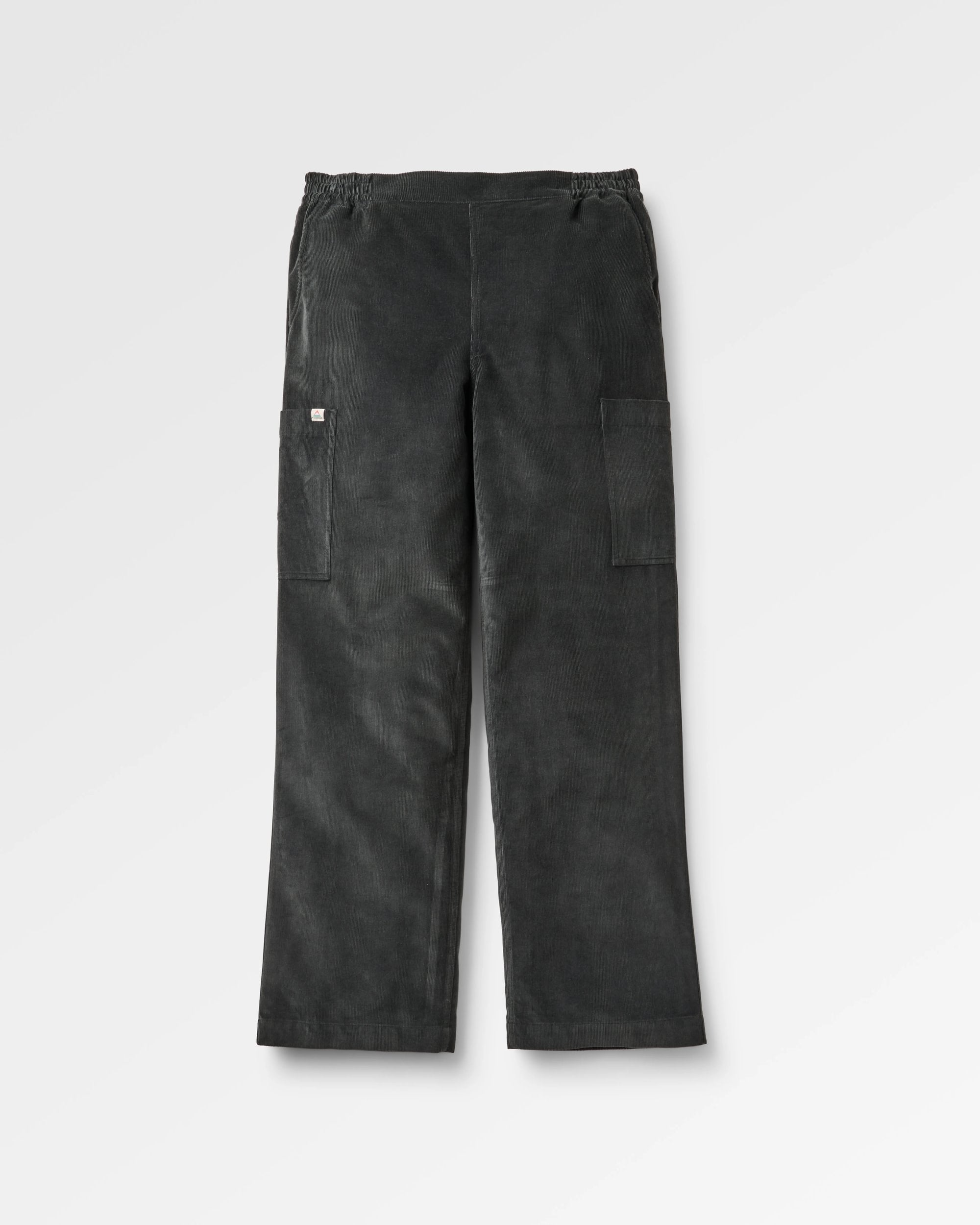 Someday Organic Corduroy Trouser - Black - Flatlay
