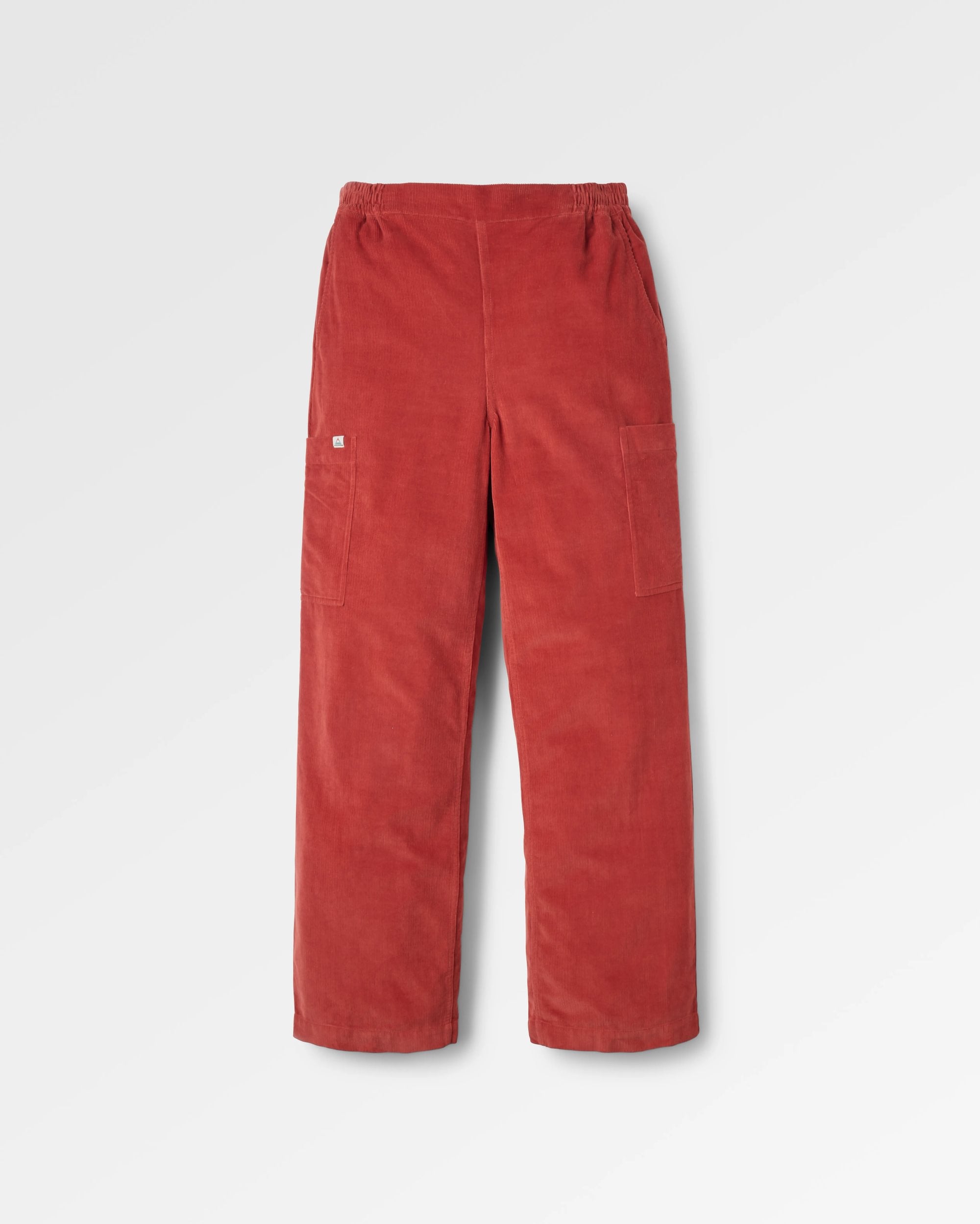 Someday Organic Corduroy Trouser - Red Ochre - Flatlay