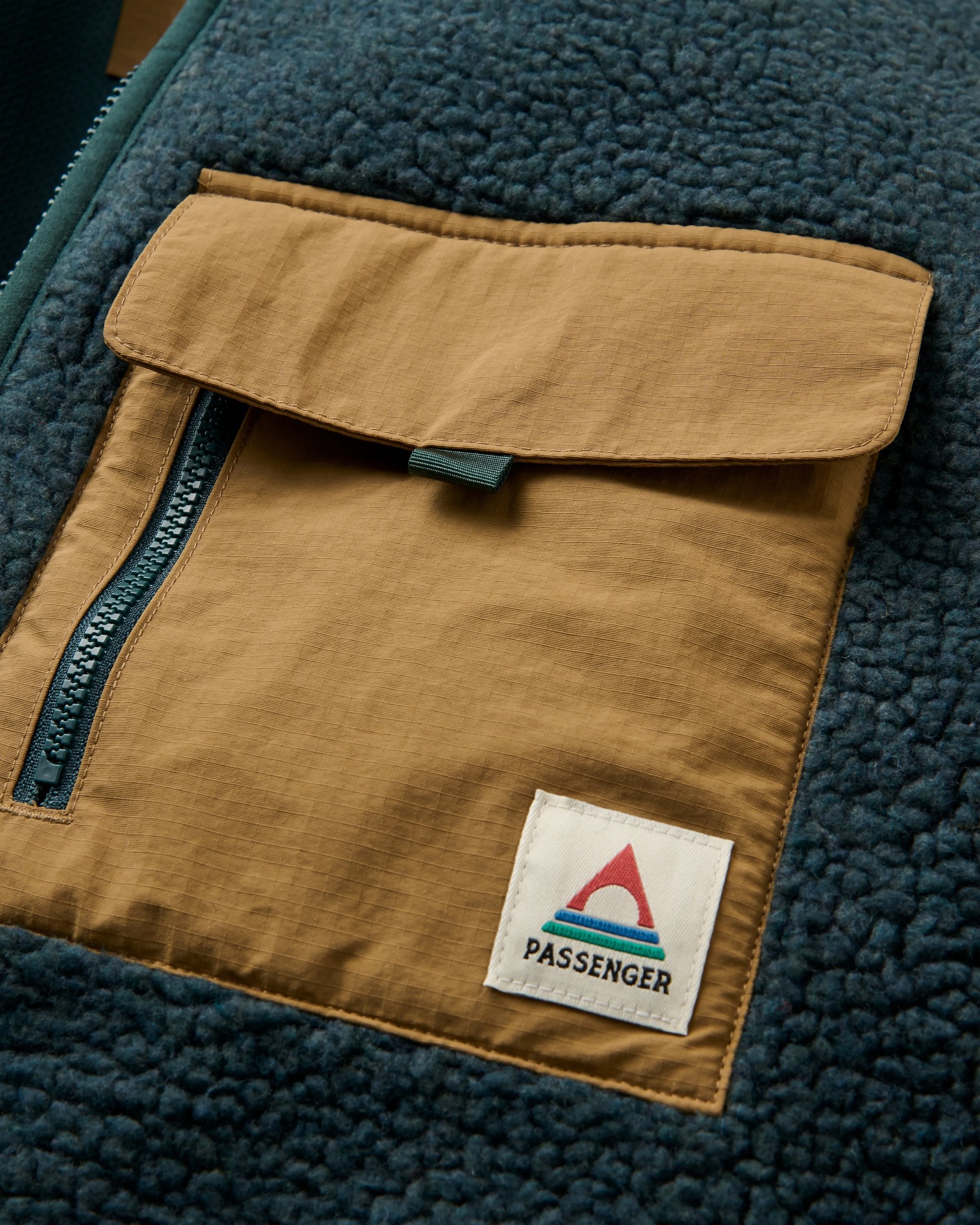 Valiant Deep Pile Fleece - Dark Fern - Flatlay