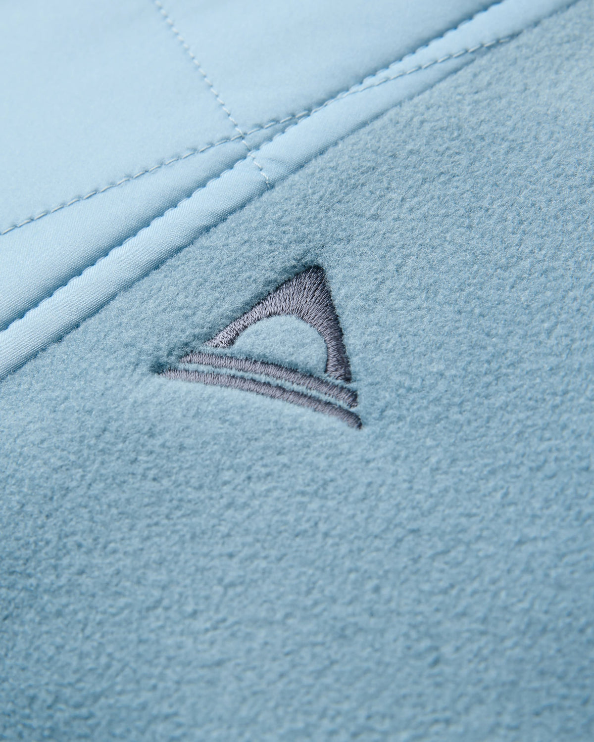 Beaumont Polar Hooded Fleece - Faded Denim - Flatlay