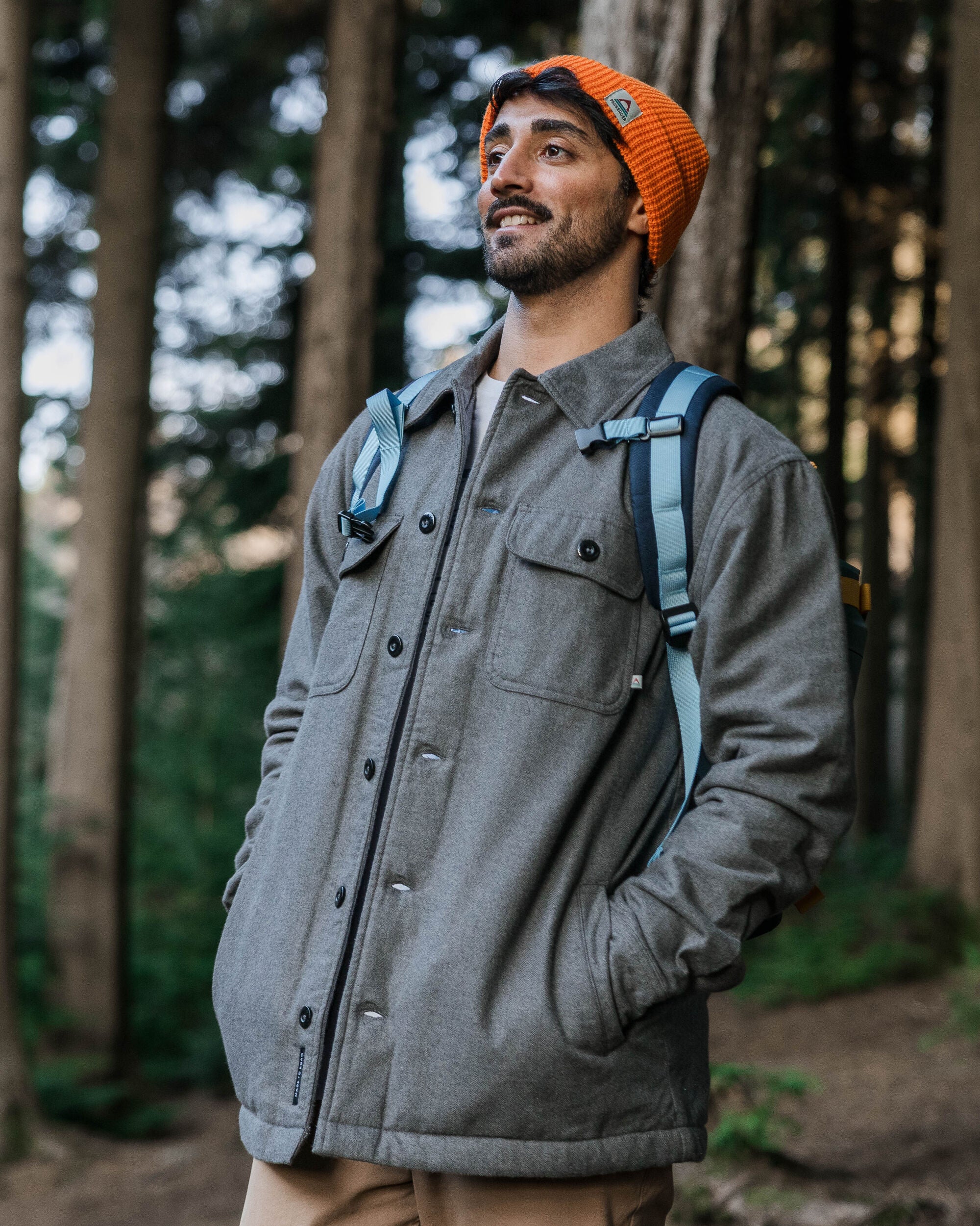 Freestyle Sherpa-Lined Overshirt - Grey Marl - Lifestyle