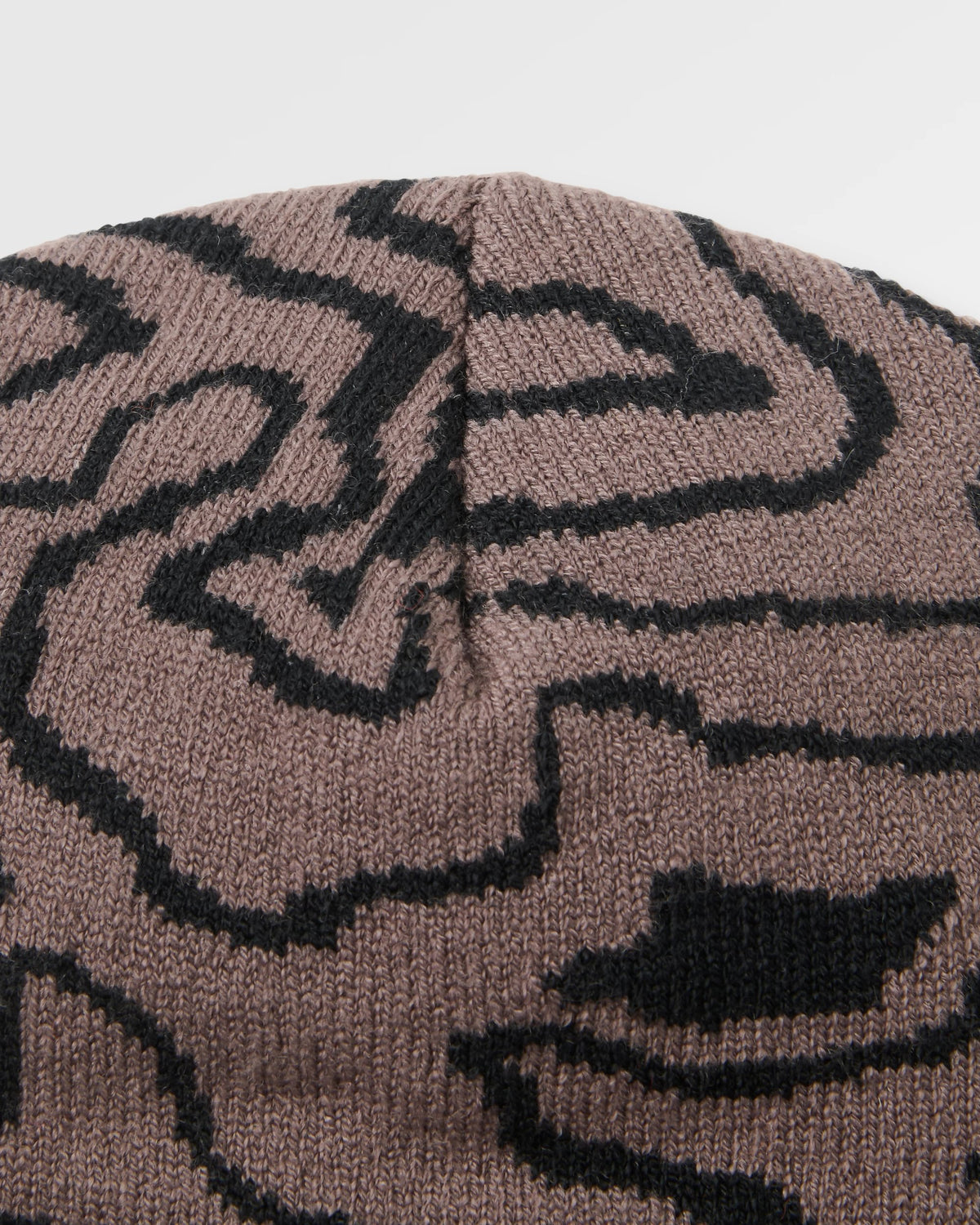 Amber Knit Beanie - Strata Swirl Black - Flatlay