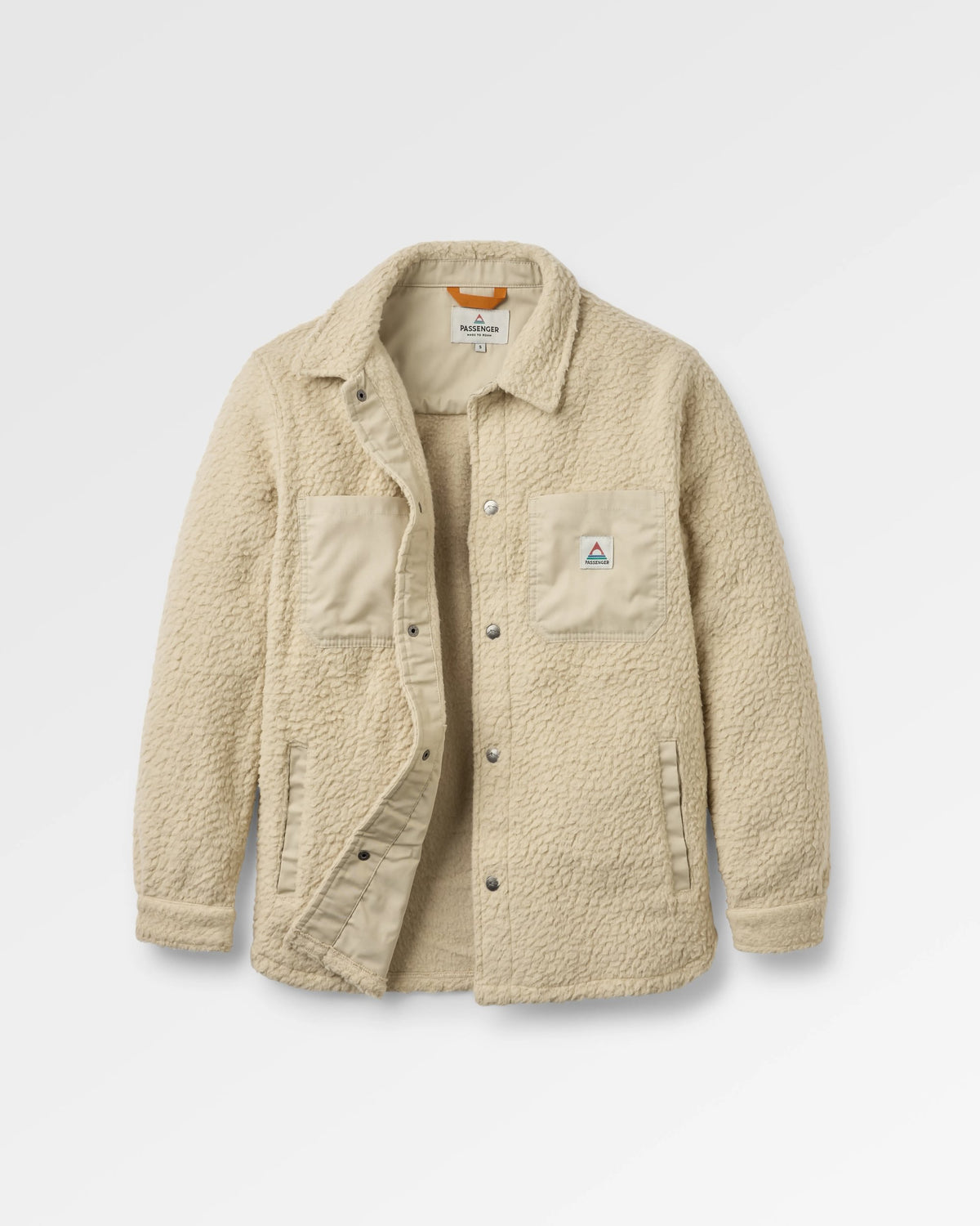 Rappel Sherpa Oversized Shirt - Oatmeal - Flatlay