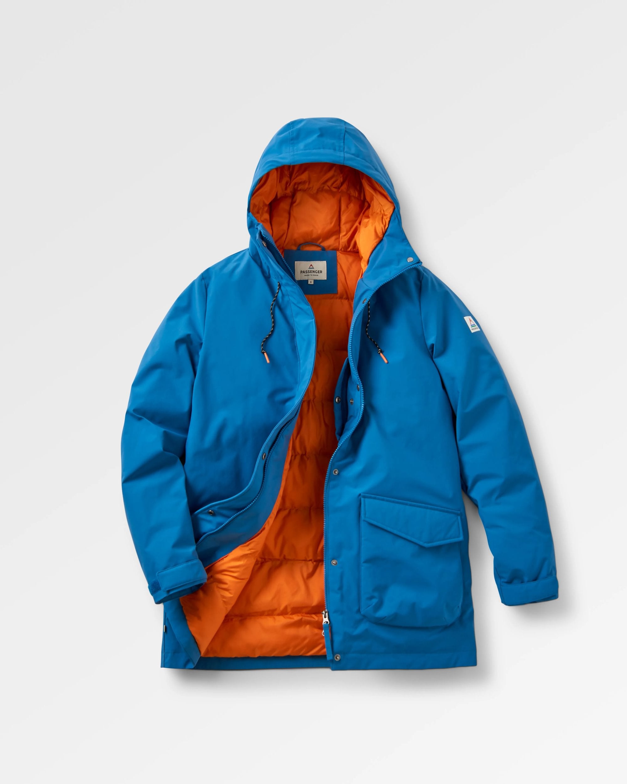 Alaska Recycled Insulated Parka - Blue Steel - Flatlay
