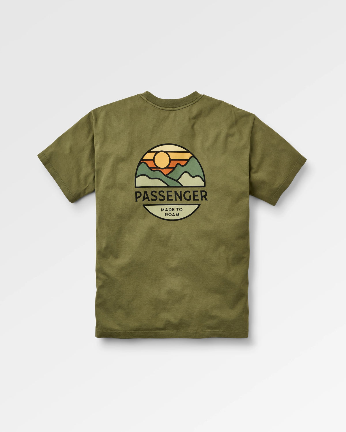 Laidback Recycled Cotton Relaxed Fit T-Shirt - Khaki - Flatlay