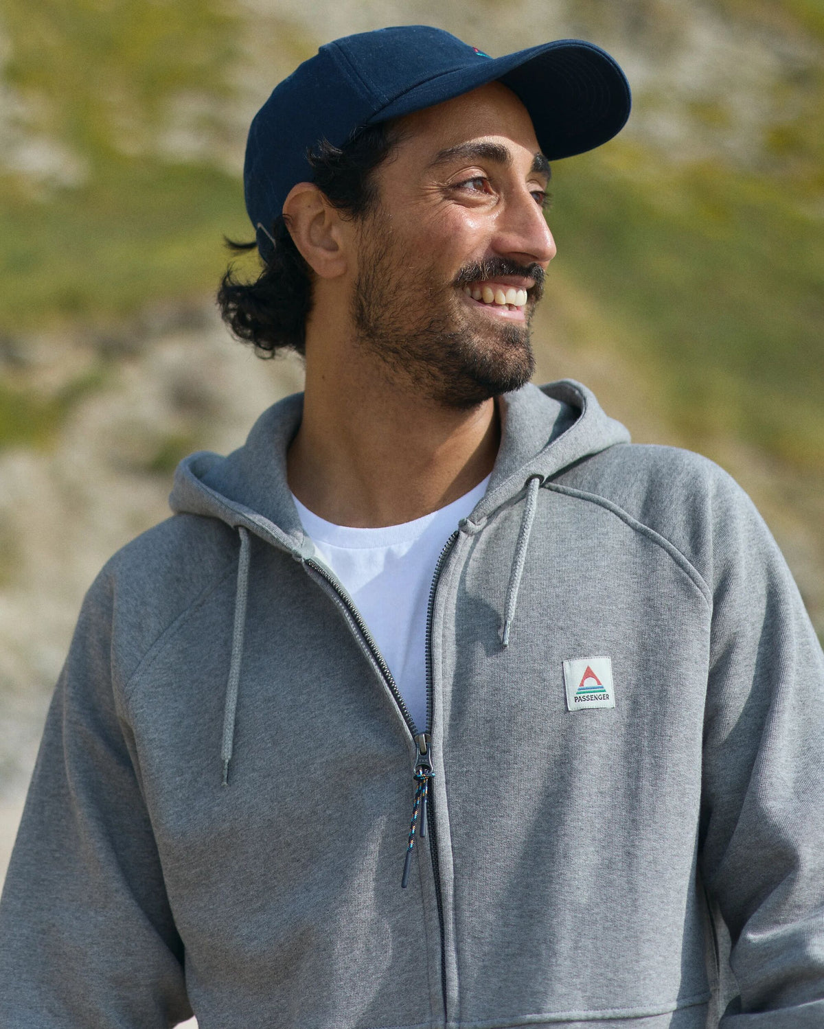 Heritage Full Zip Recycled Cotton Hoodie - Dark Grey Marl - Lifestyle