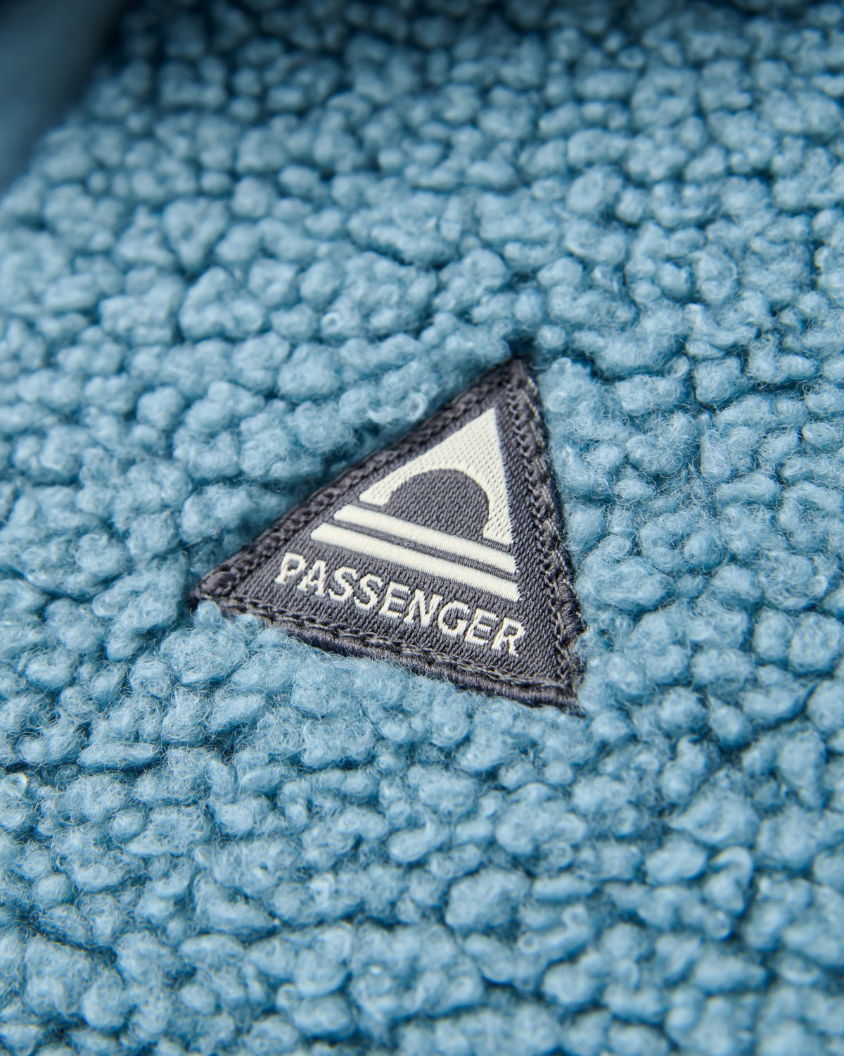 Woodland 1/2 Zip Sherpa Fleece - Stormy Blue - Flatlay