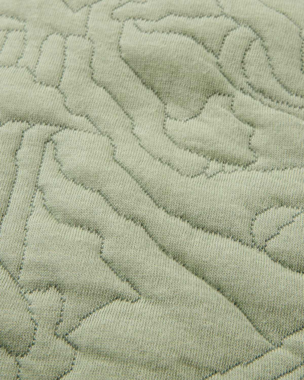 Seagrass Organic Cotton Quilted Cardigan - Pistachio - Flatlay