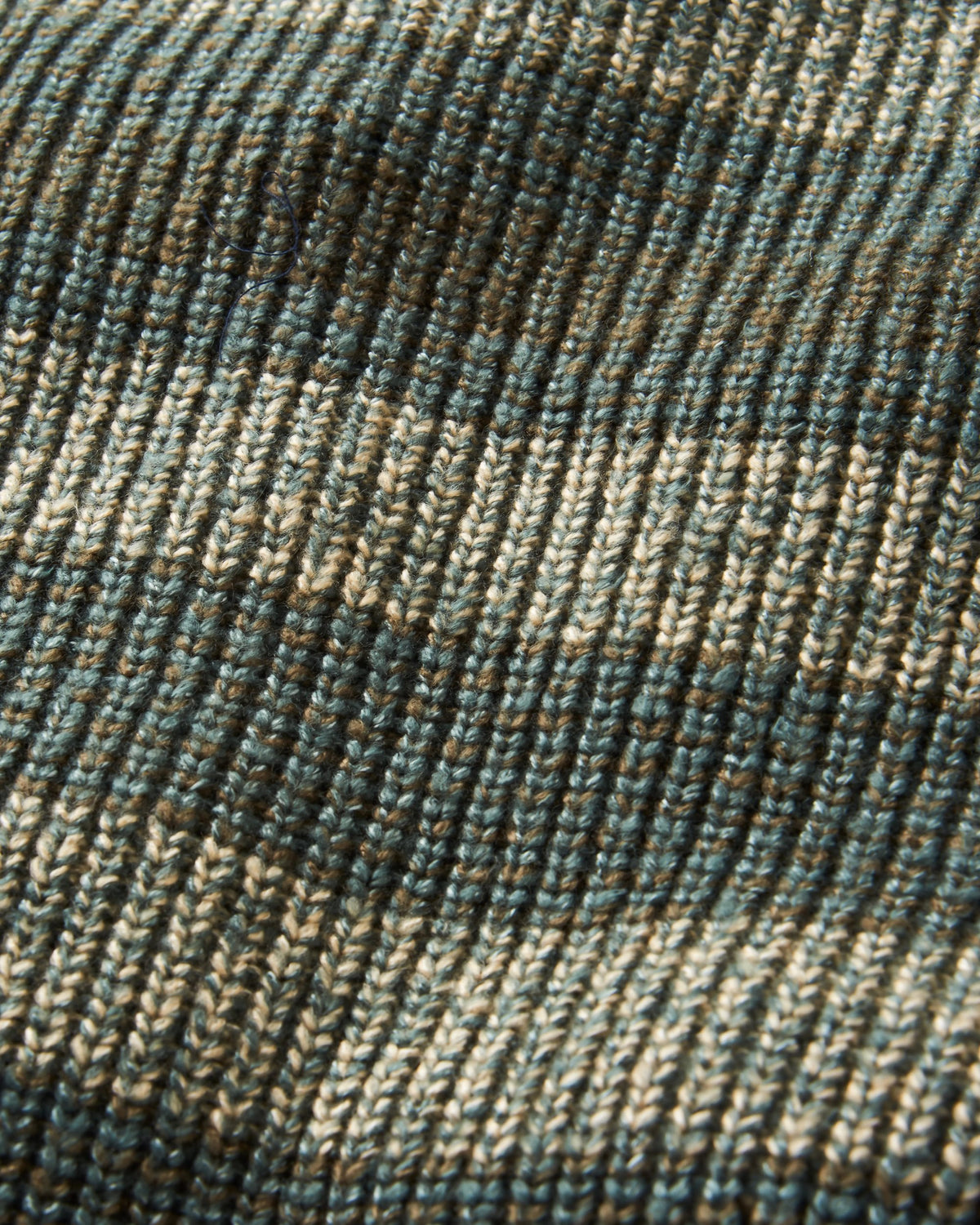 Fog Recycled Knitted Jumper - Dark Olive Multi Stripe - Flatlay